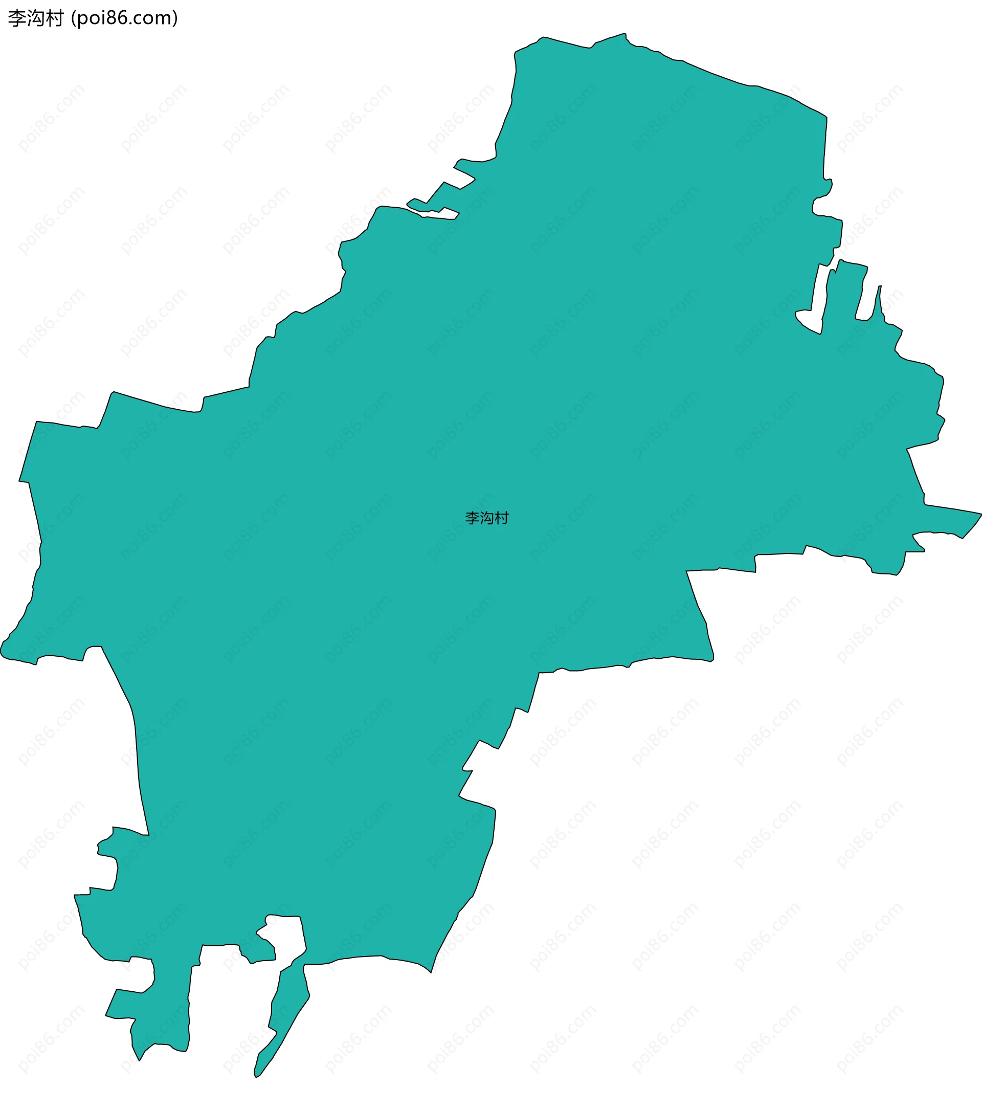 李沟村边界地图