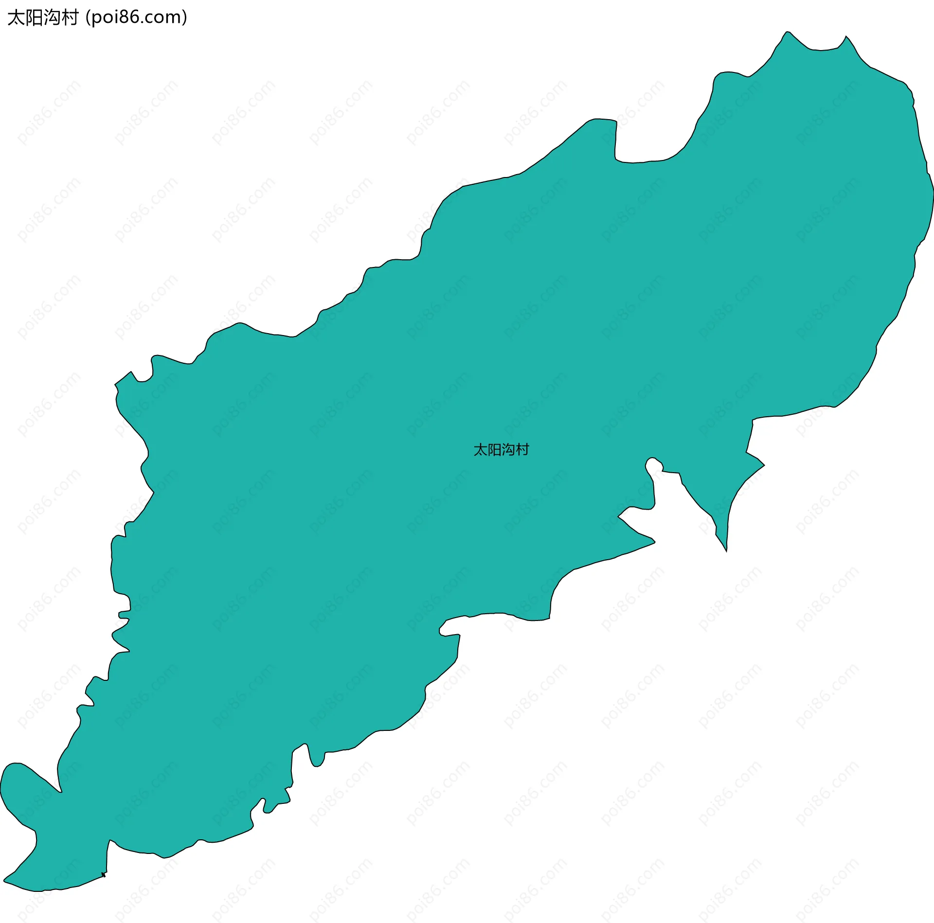 太阳沟村边界地图