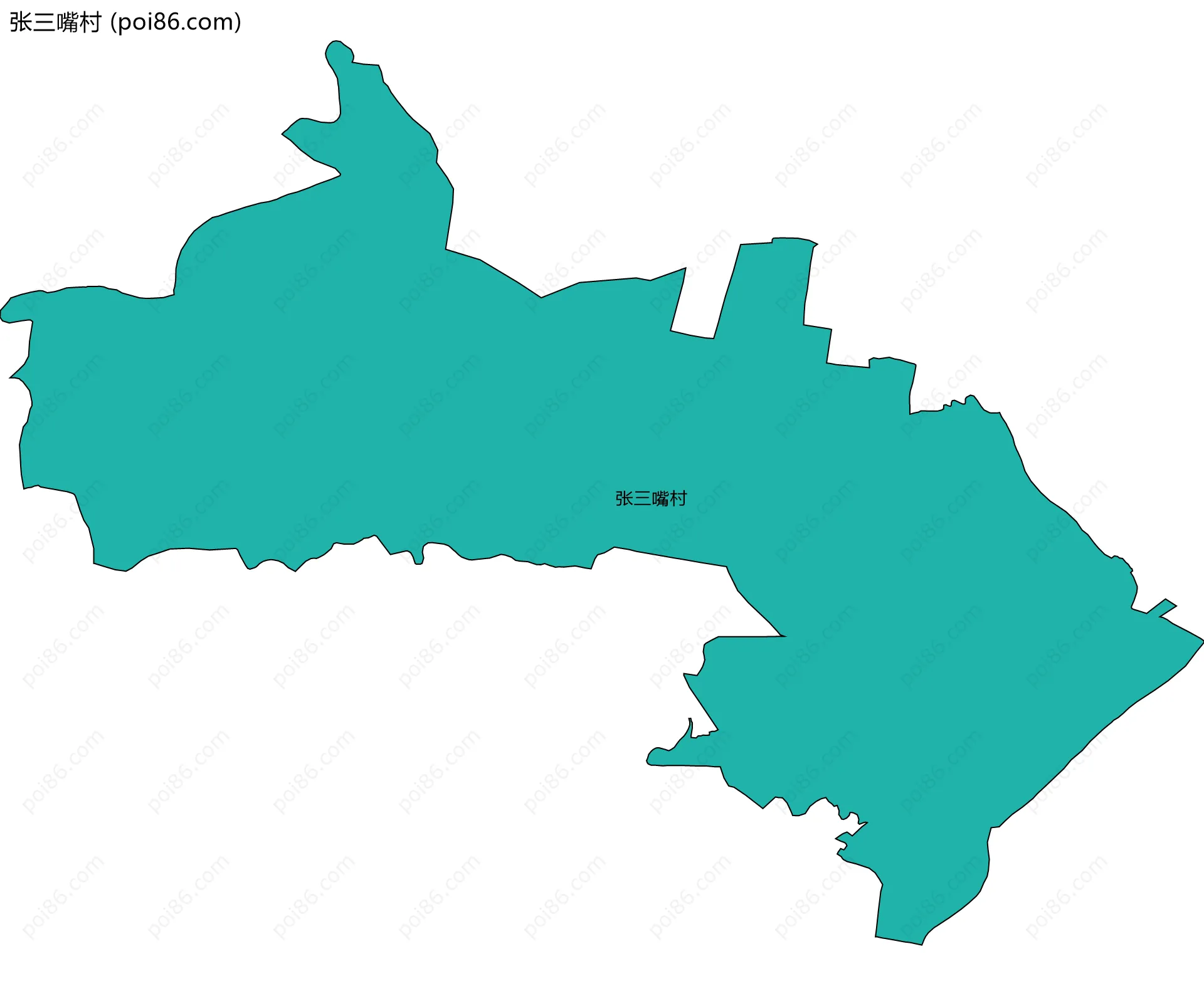 张三嘴村边界地图