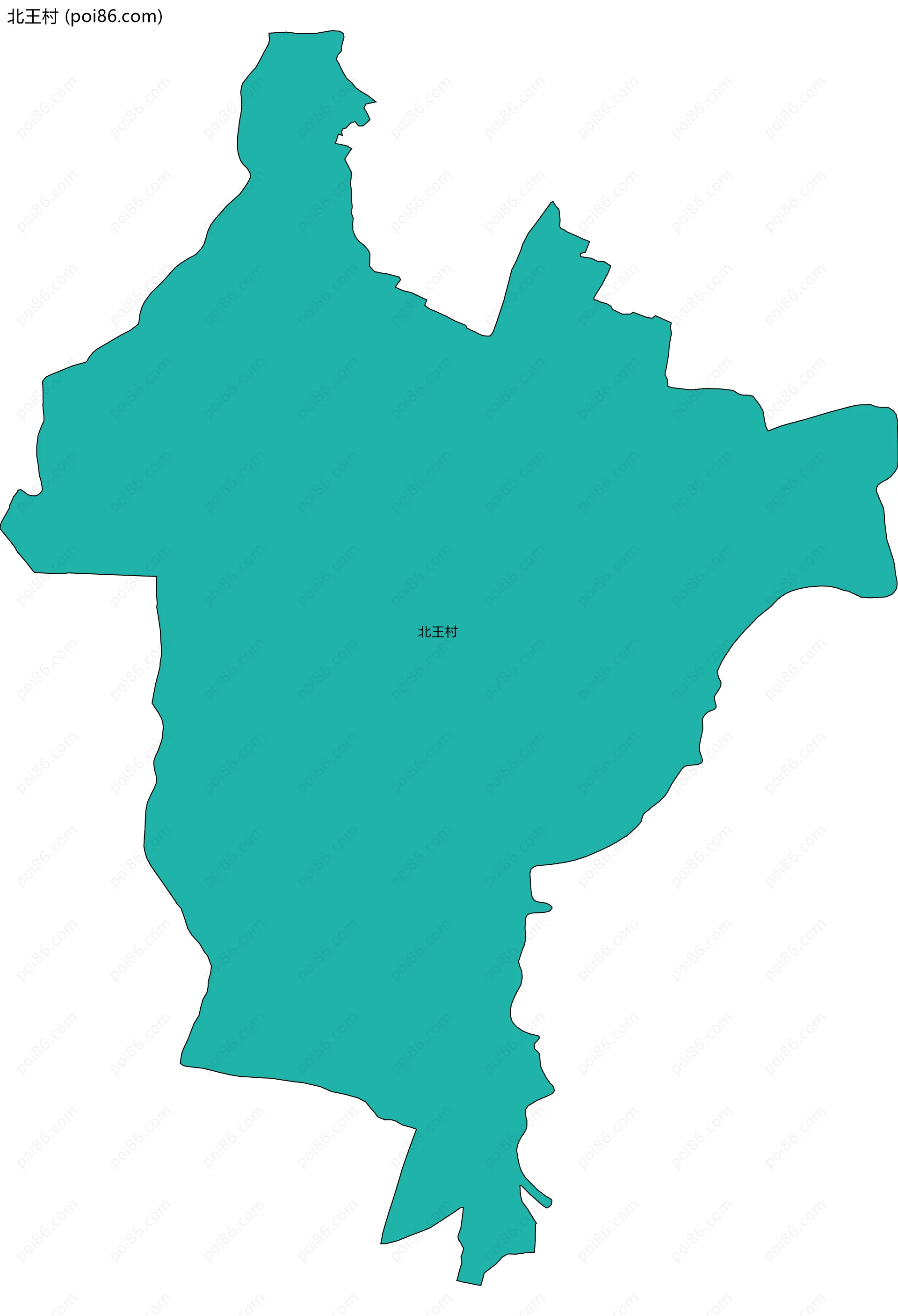 北王村边界地图