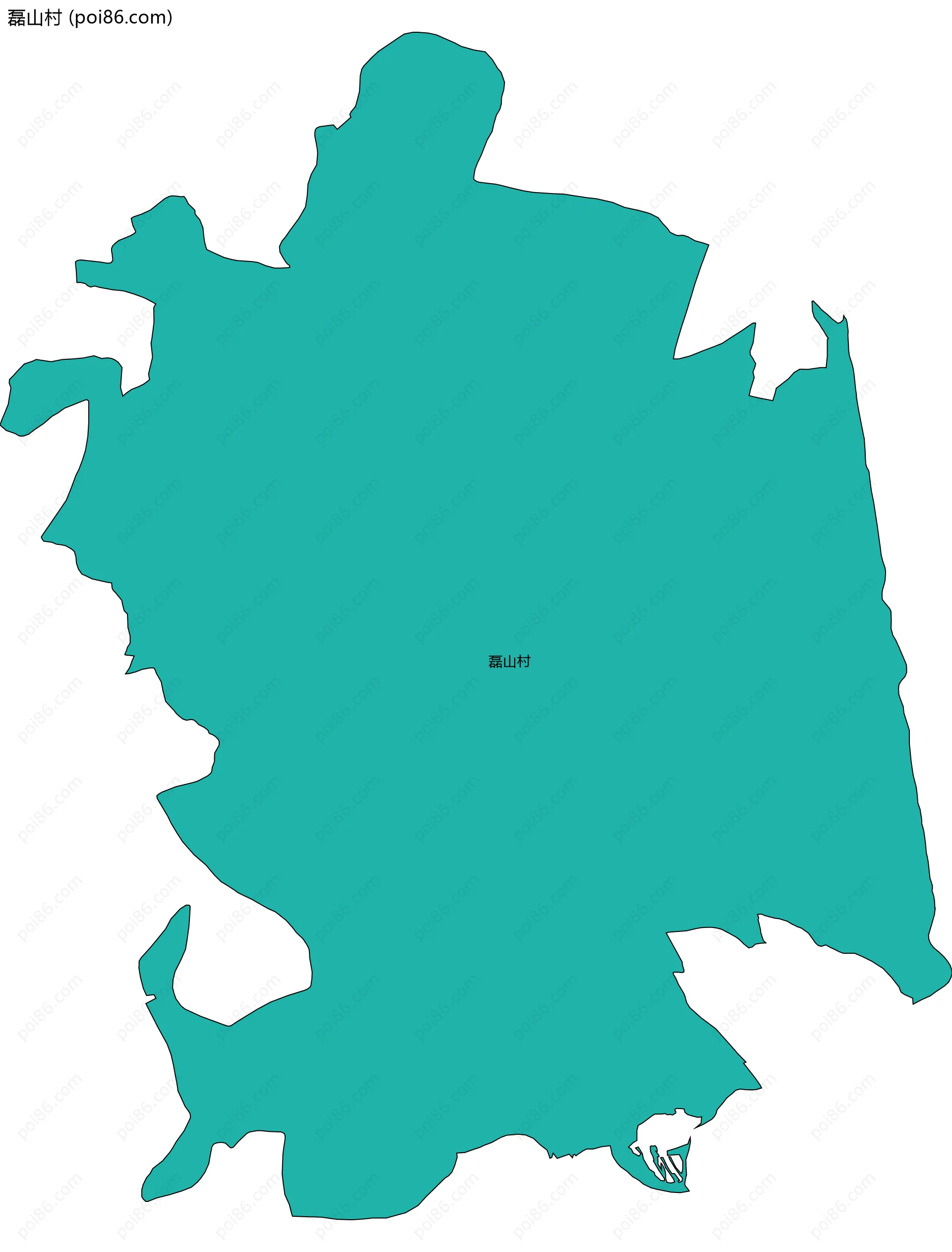 磊山村边界地图