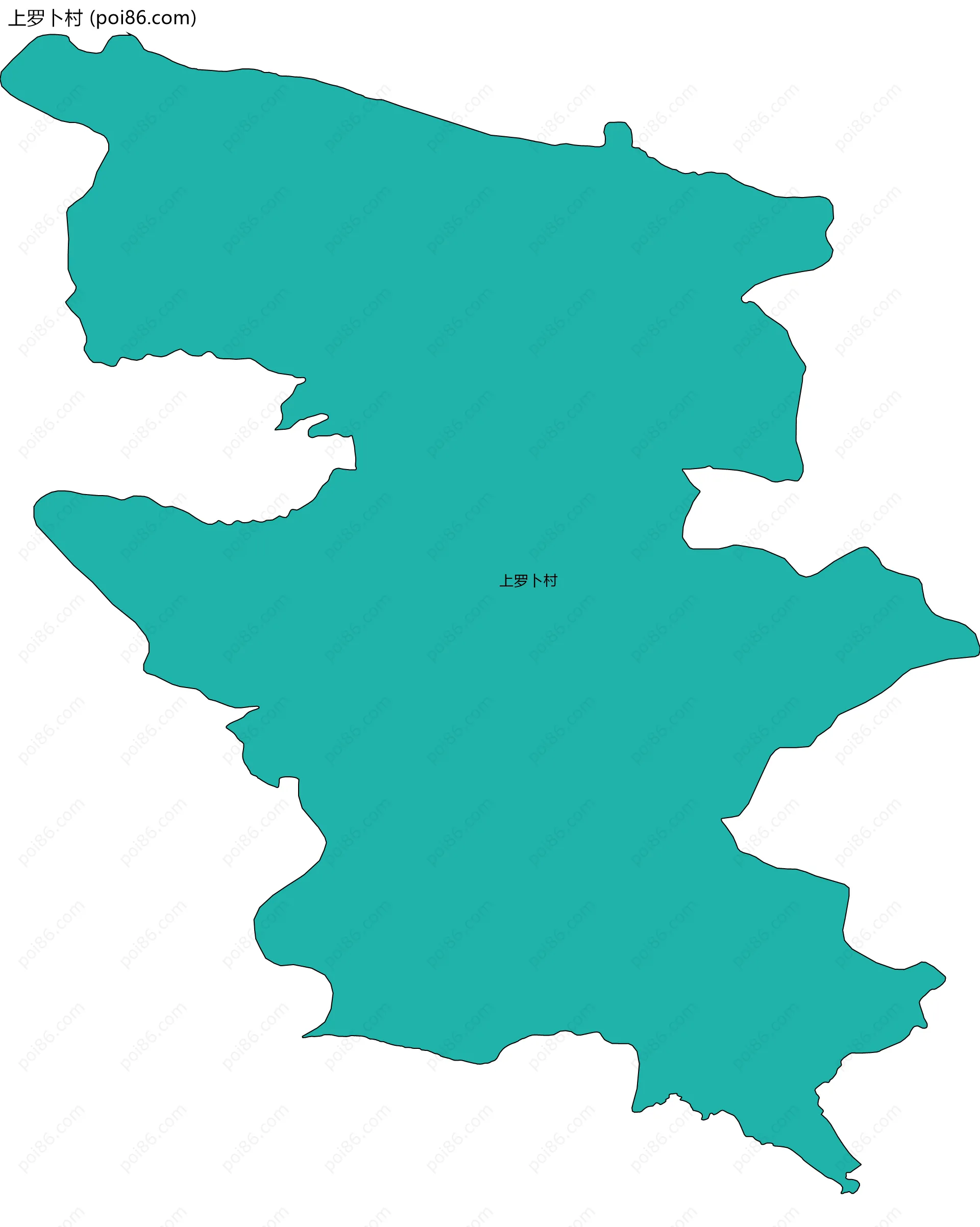 上罗卜村边界地图