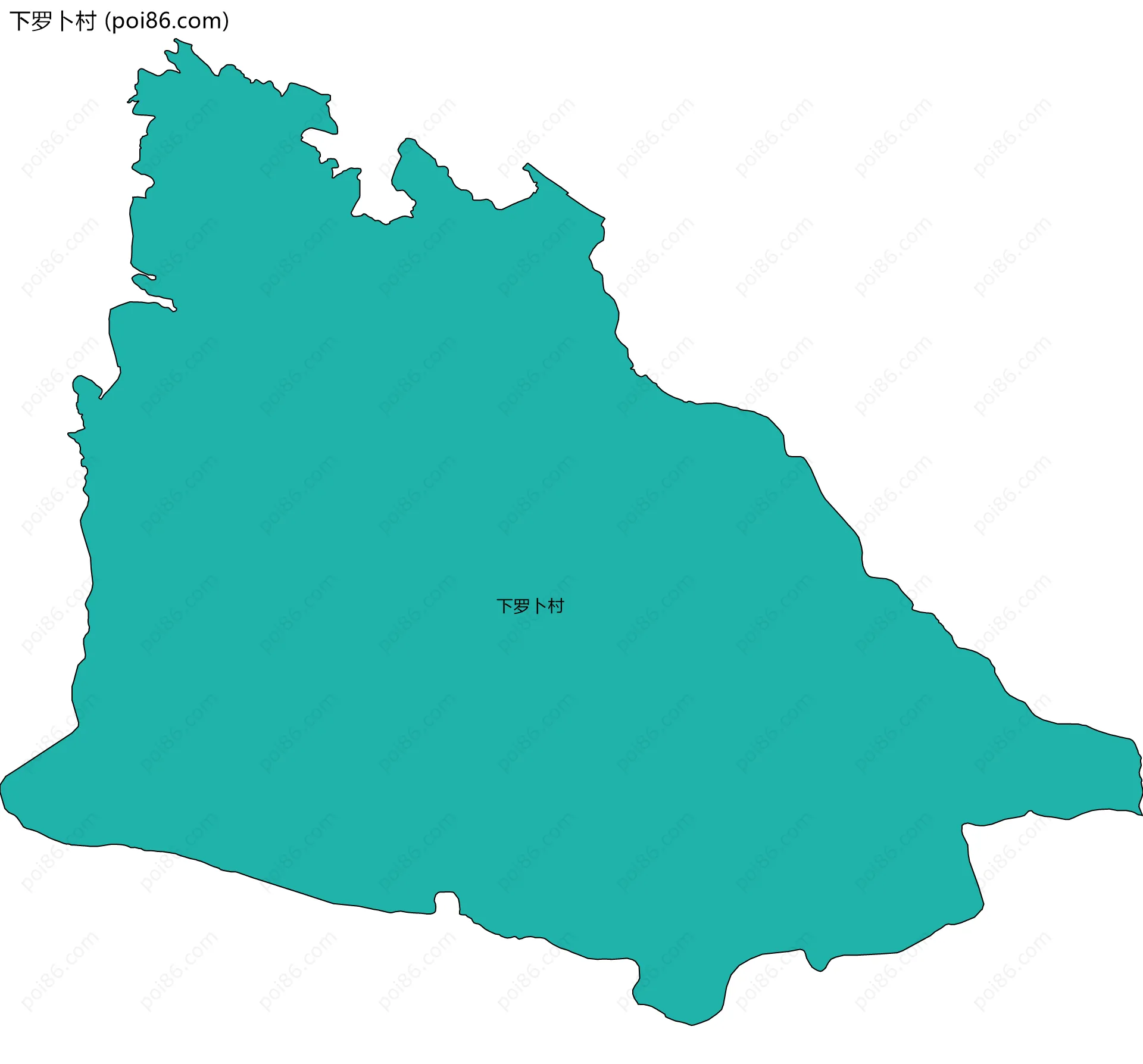 下罗卜村边界地图