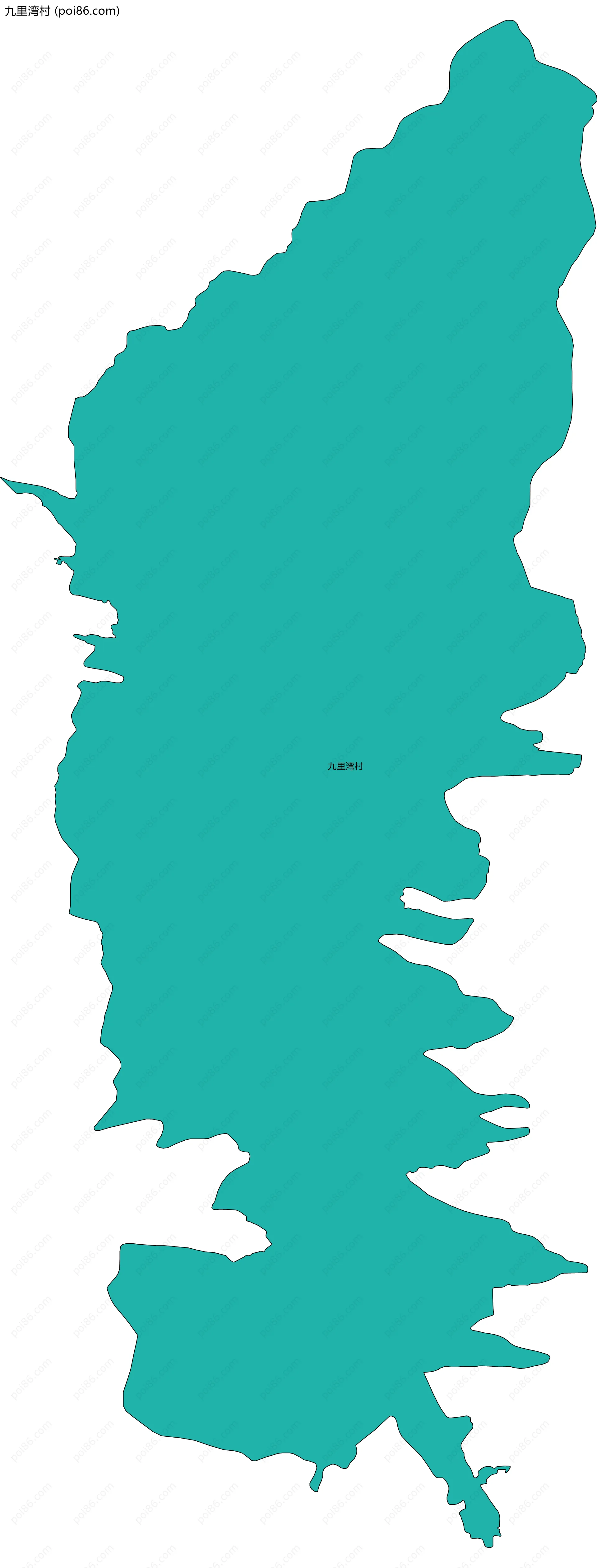 九里湾村边界地图