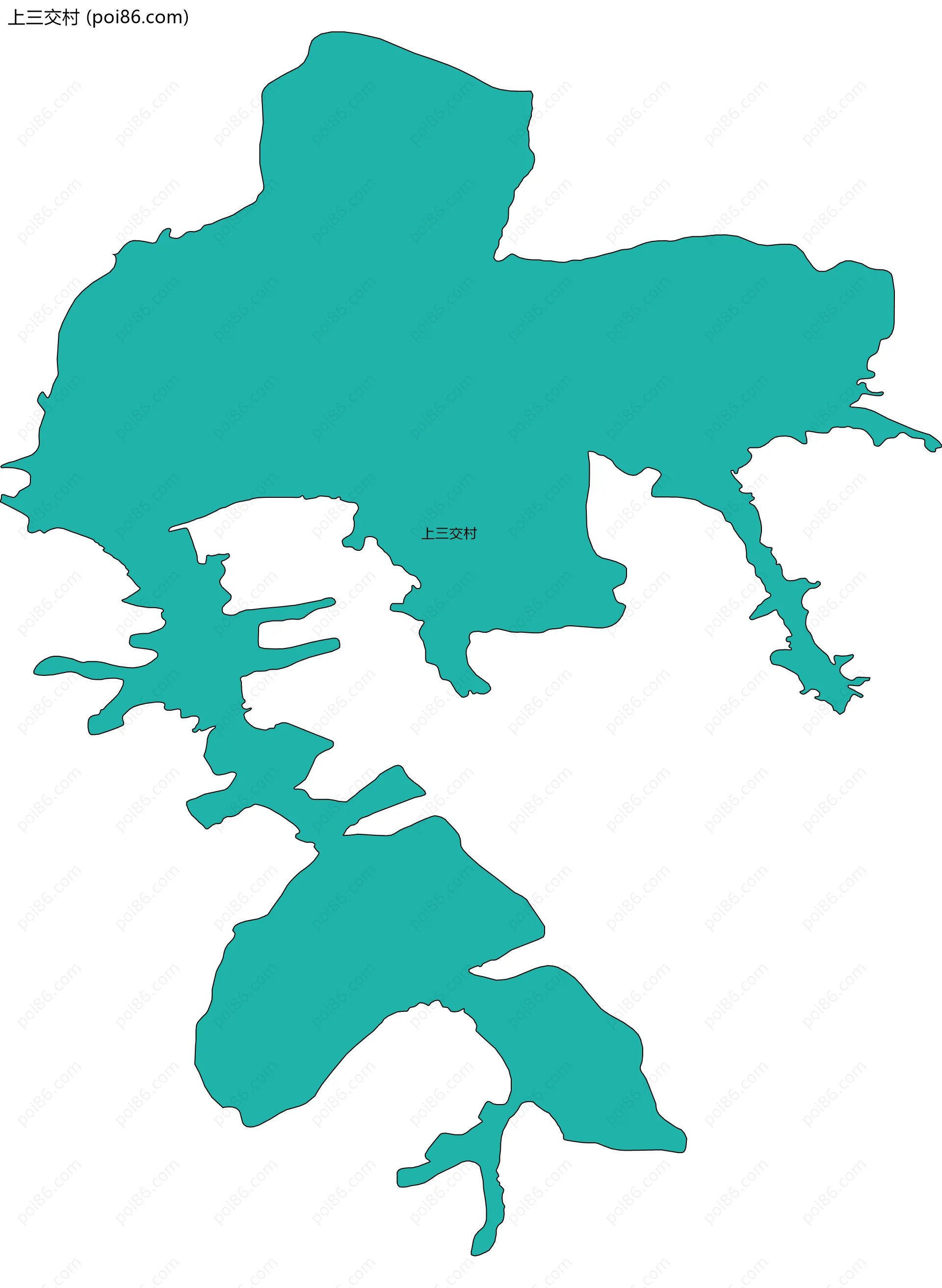 上三交村边界地图
