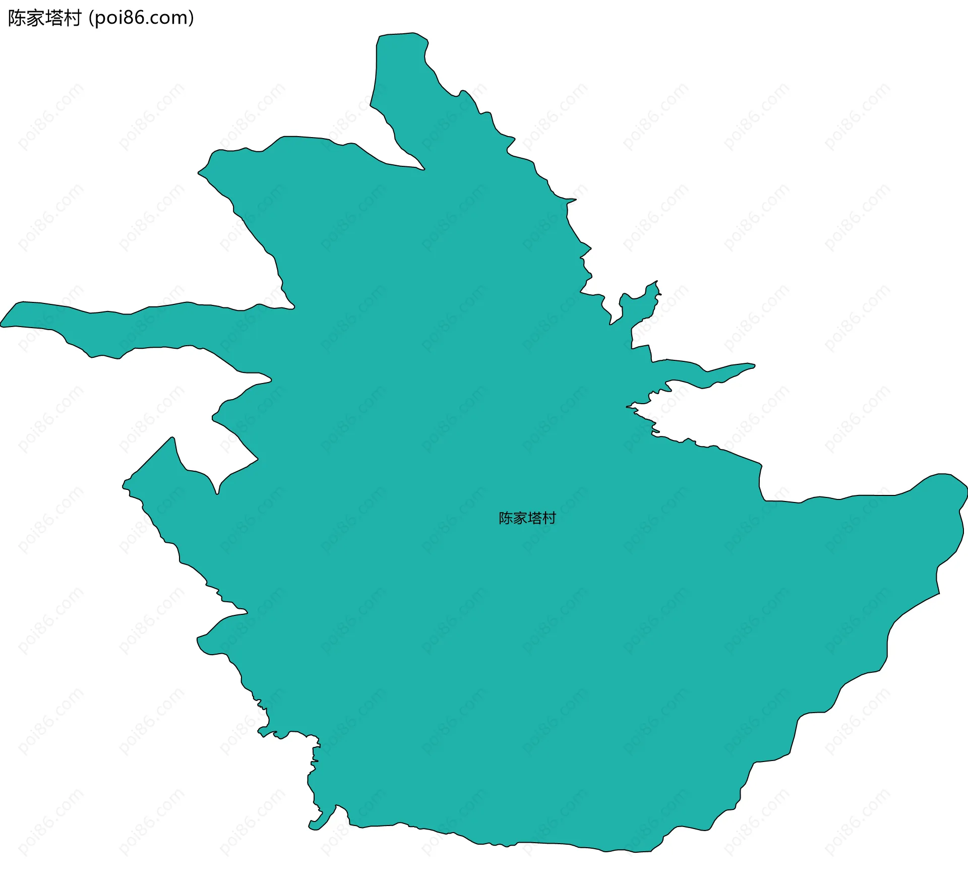 陈家塔村边界地图