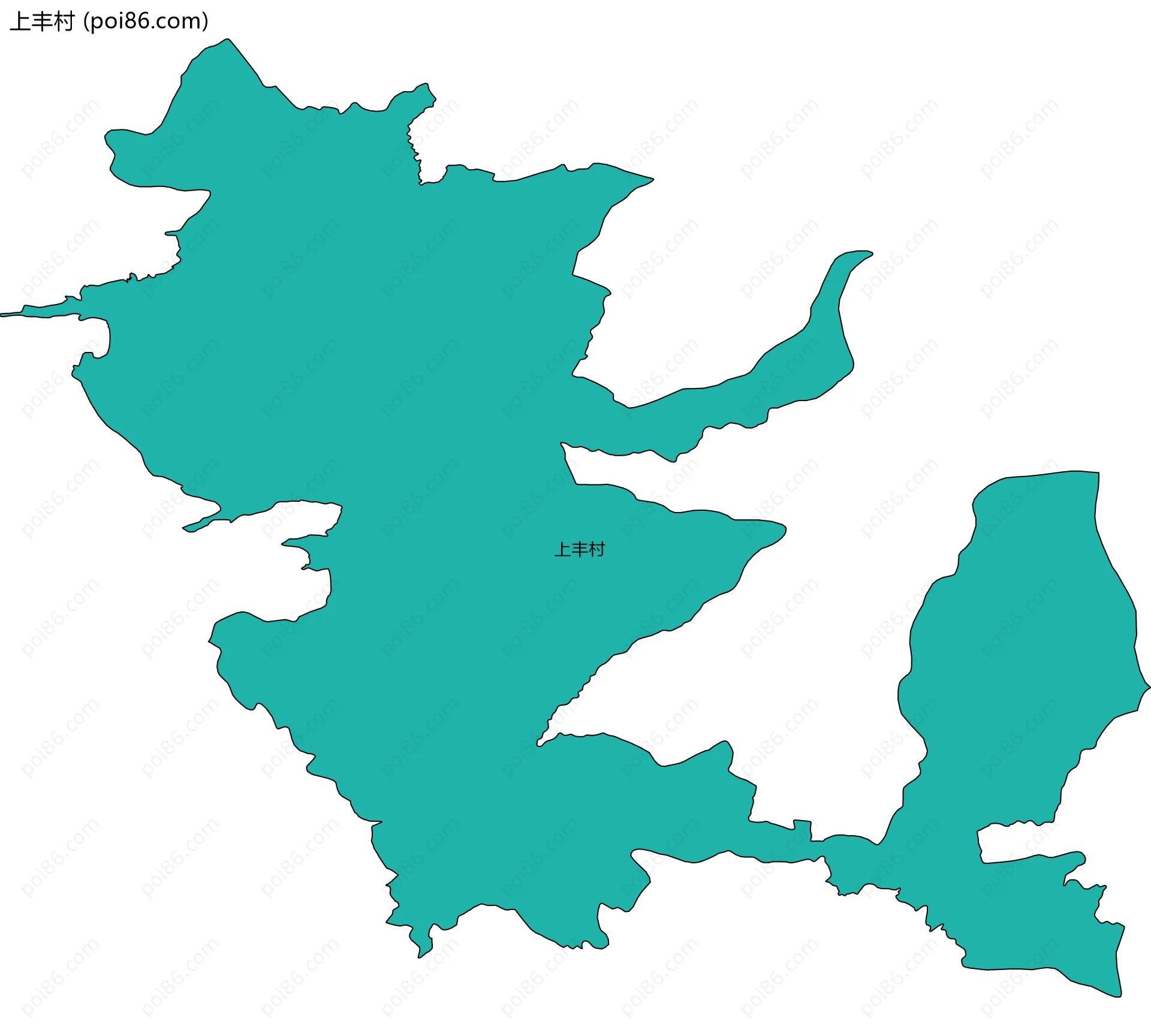 上丰村边界地图