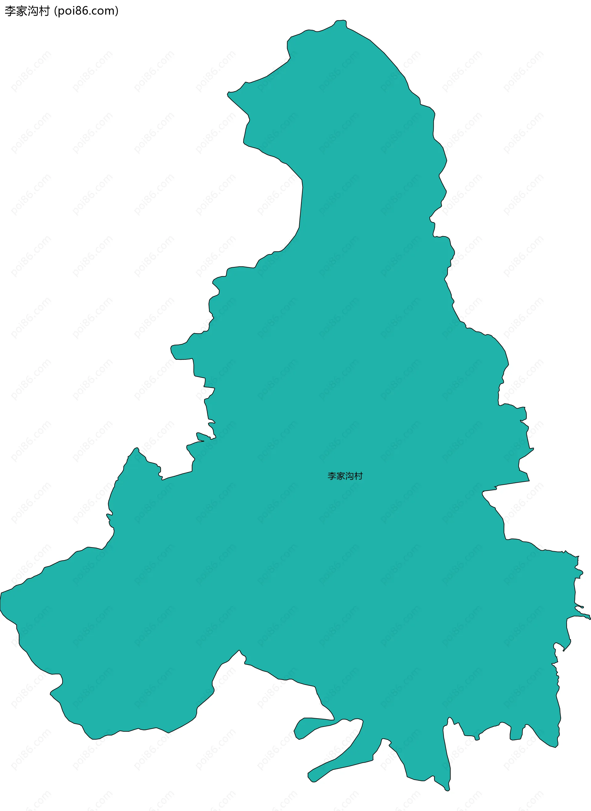 李家沟村边界地图