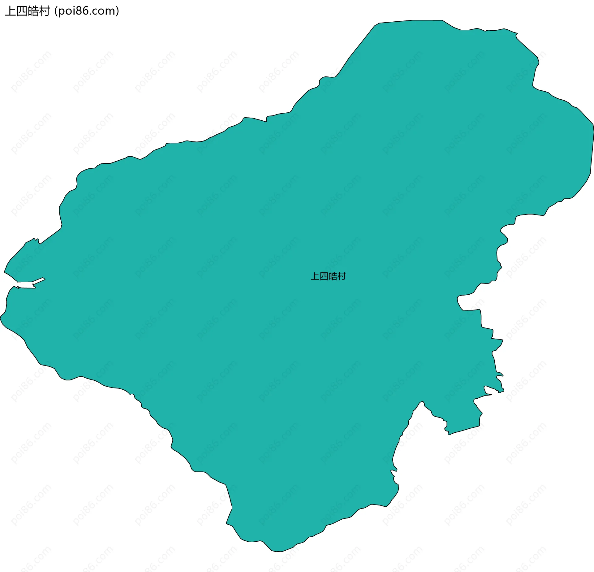上四皓村边界地图