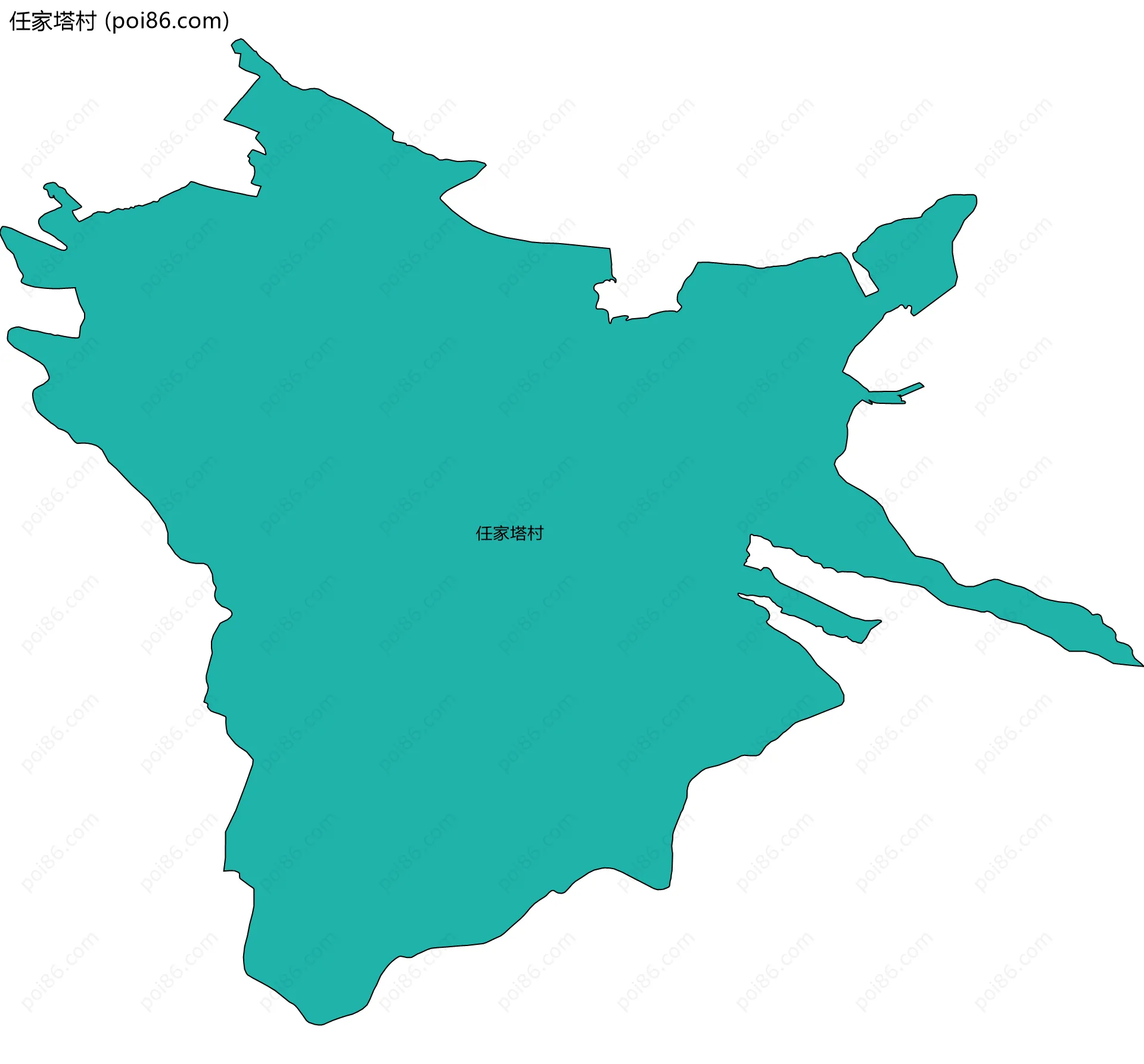 任家塔村边界地图