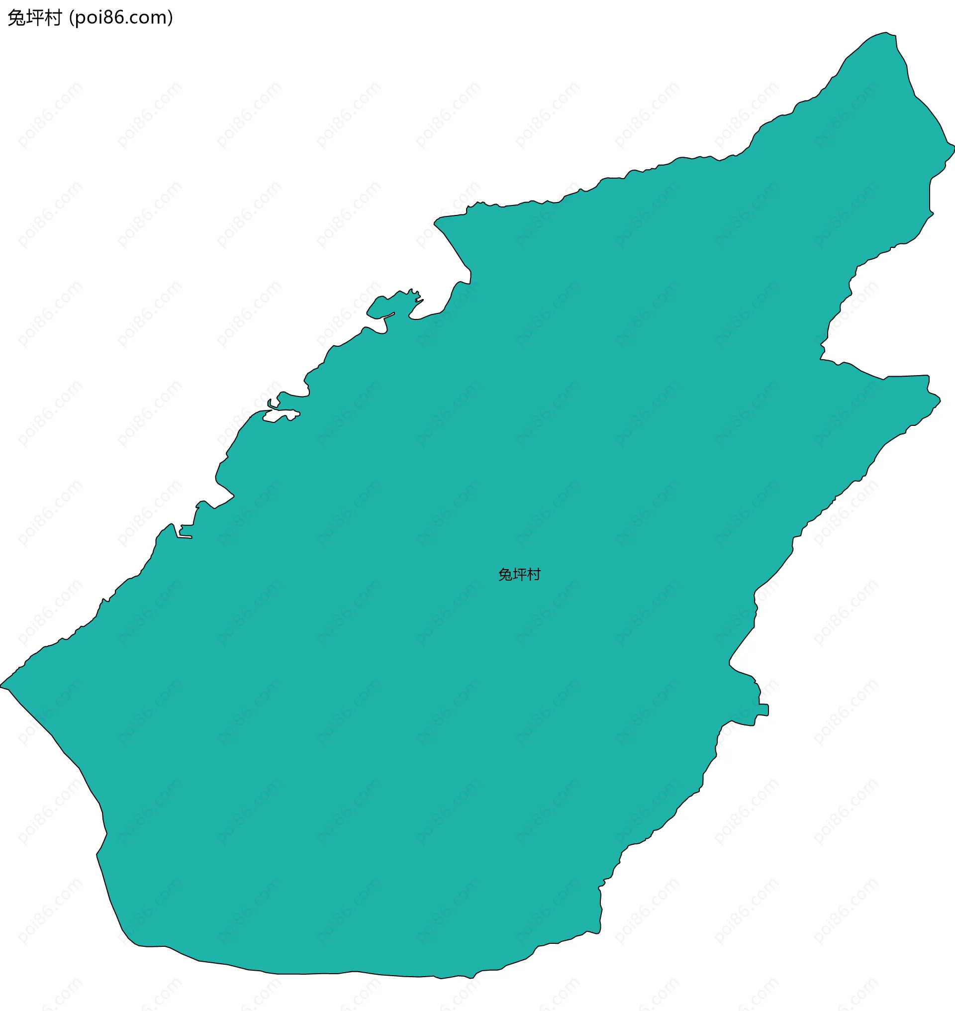 兔坪村边界地图