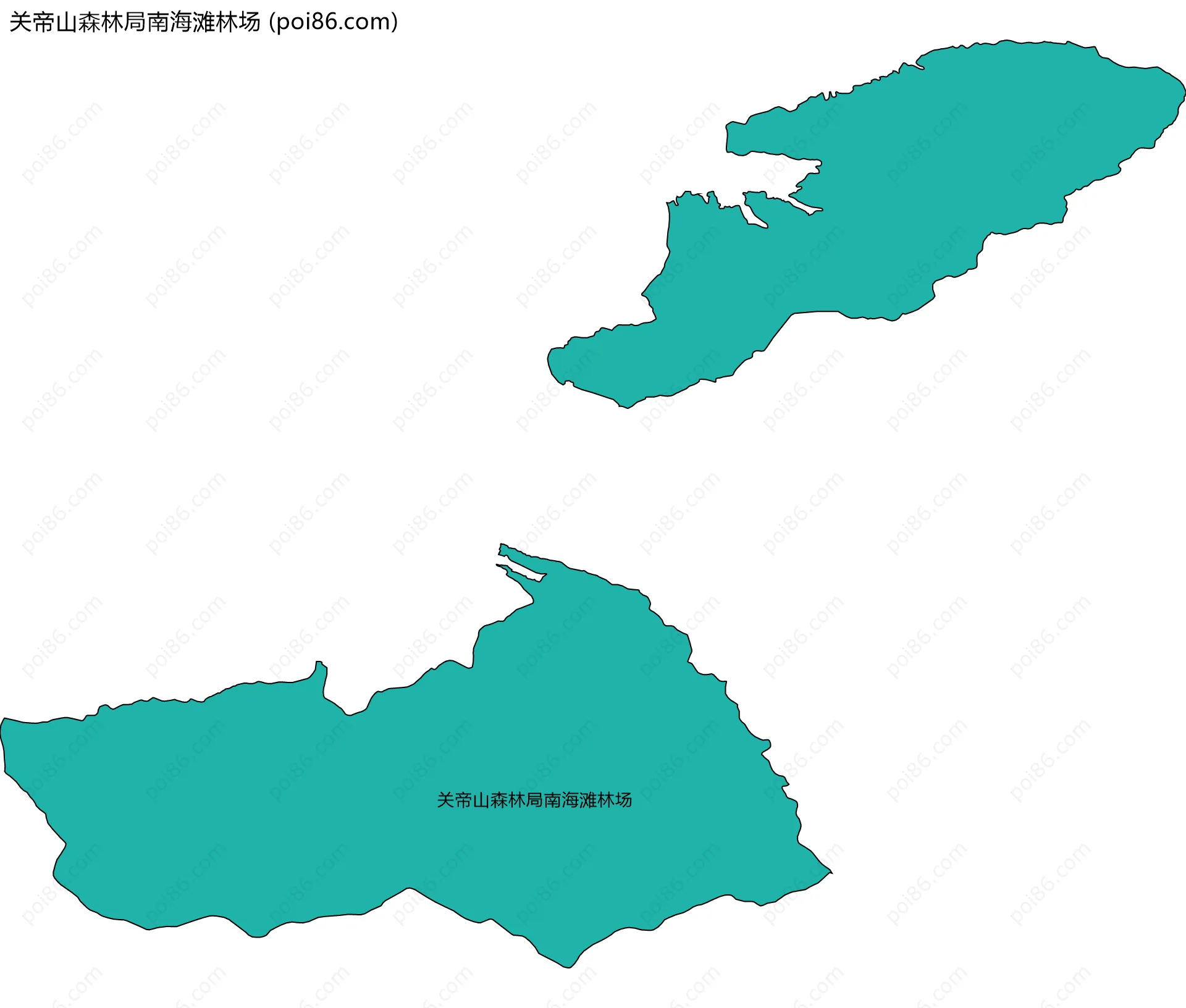 关帝山森林局南海滩林场边界地图