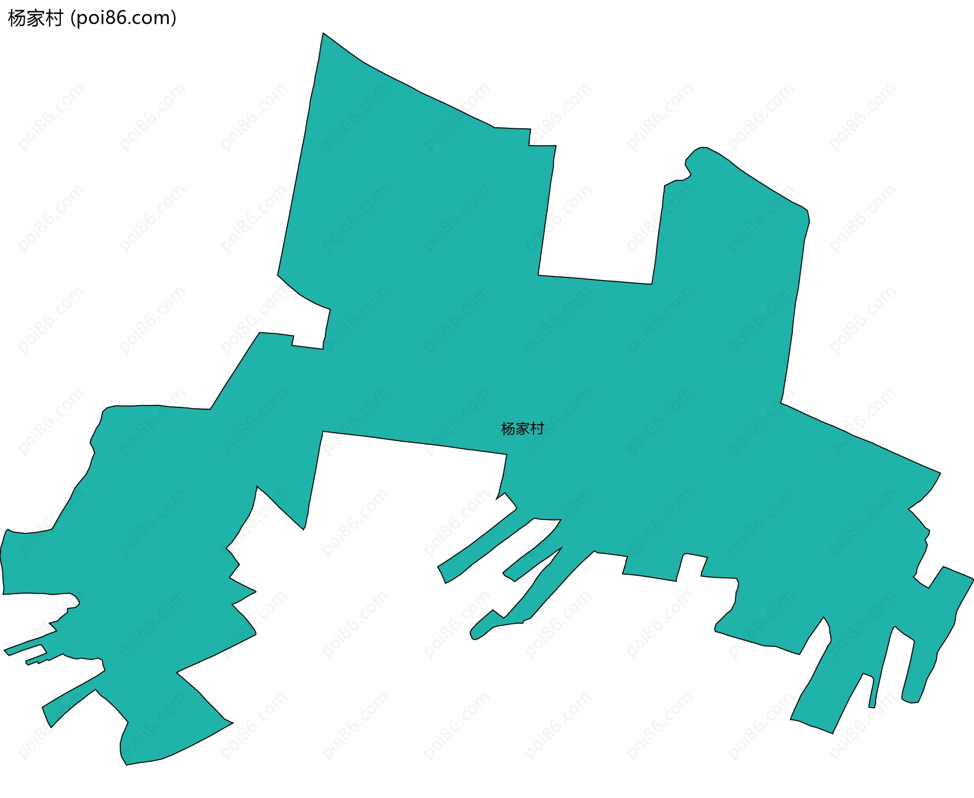 杨家村边界地图