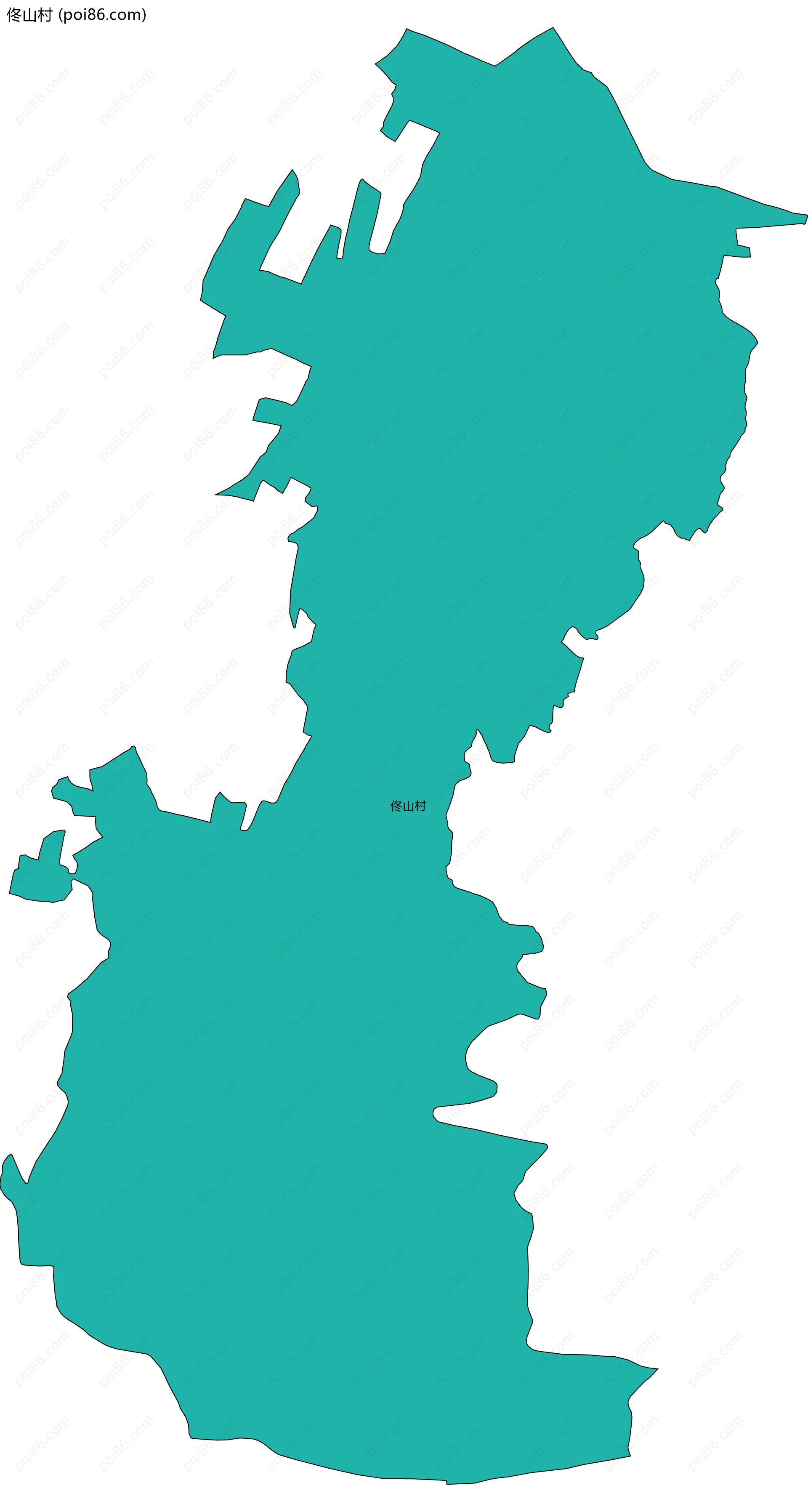 佟山村边界地图