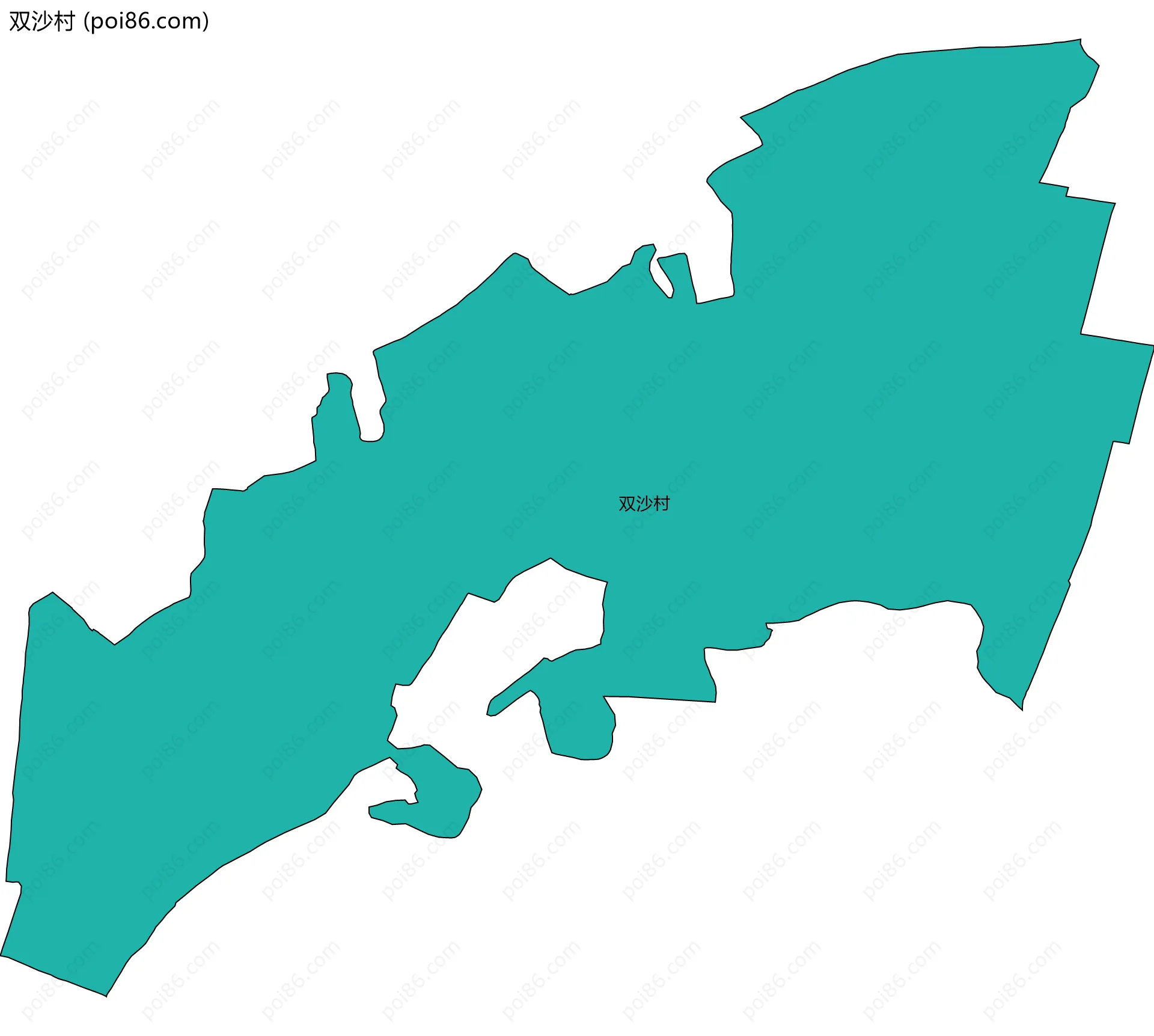 双沙村边界地图