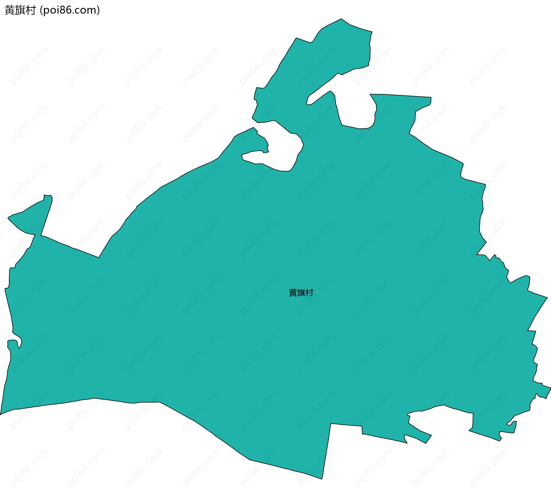 黄旗村边界地图