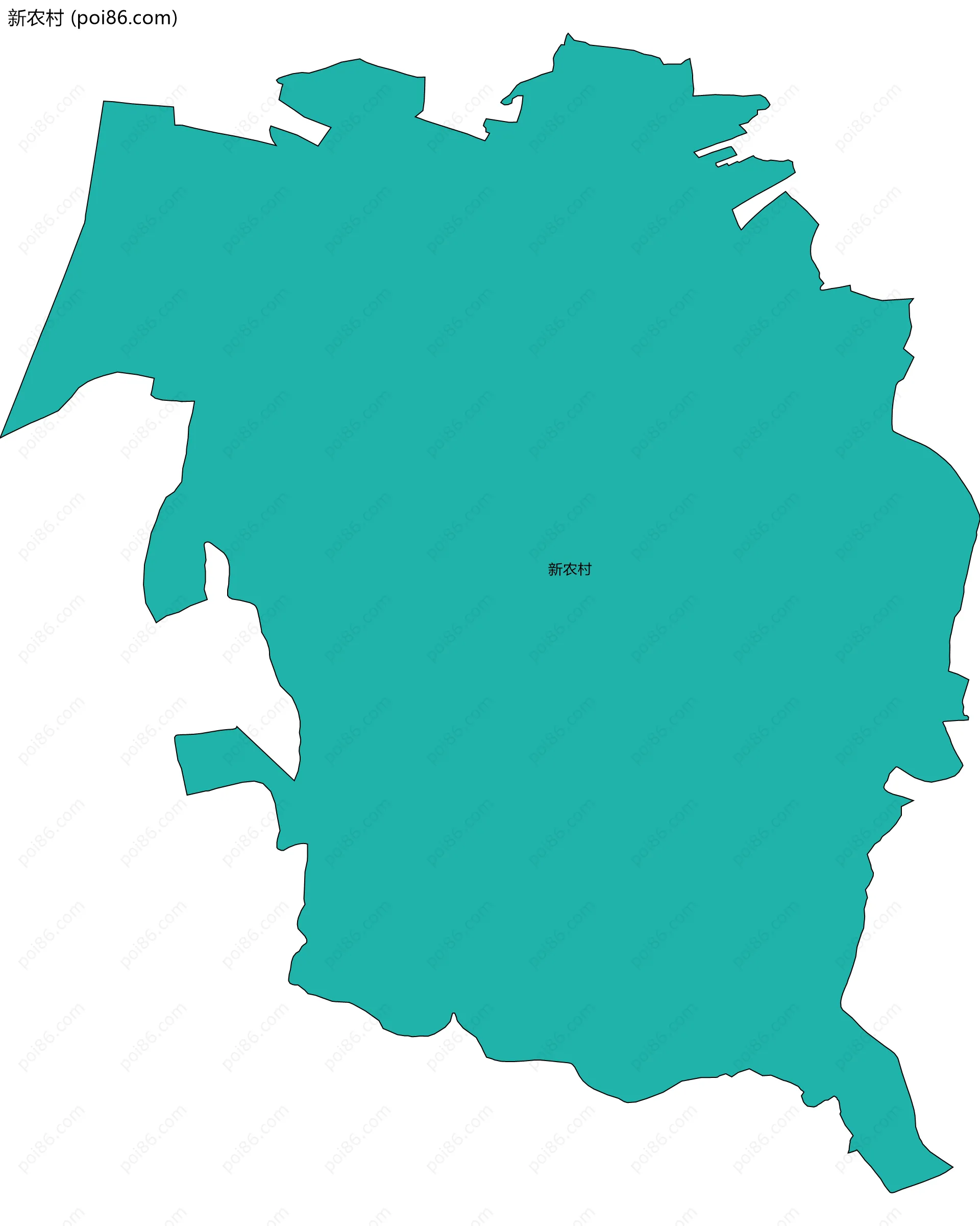 新农村边界地图