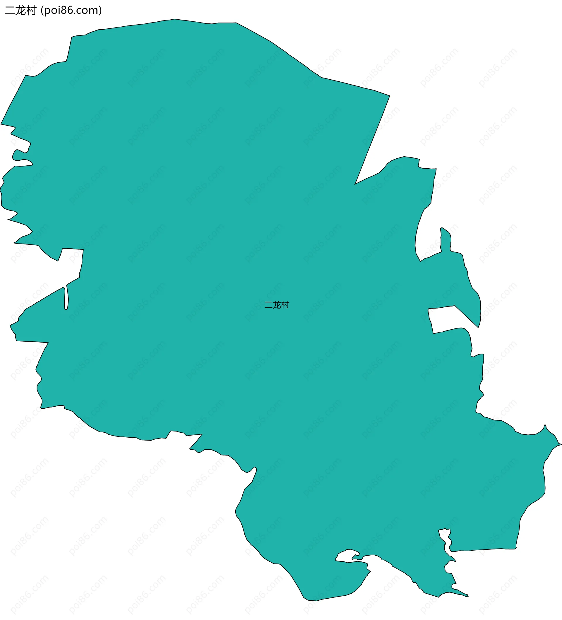二龙村边界地图