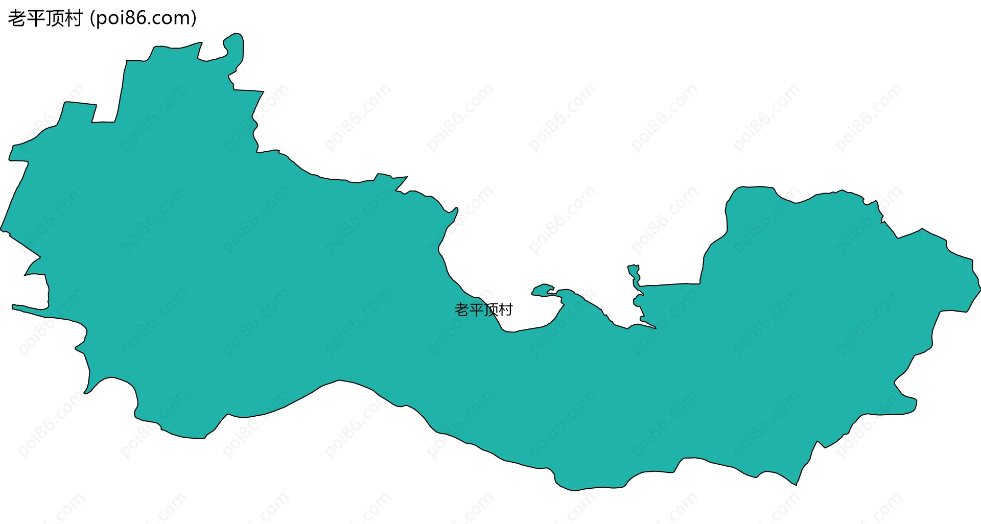 老平顶村边界地图