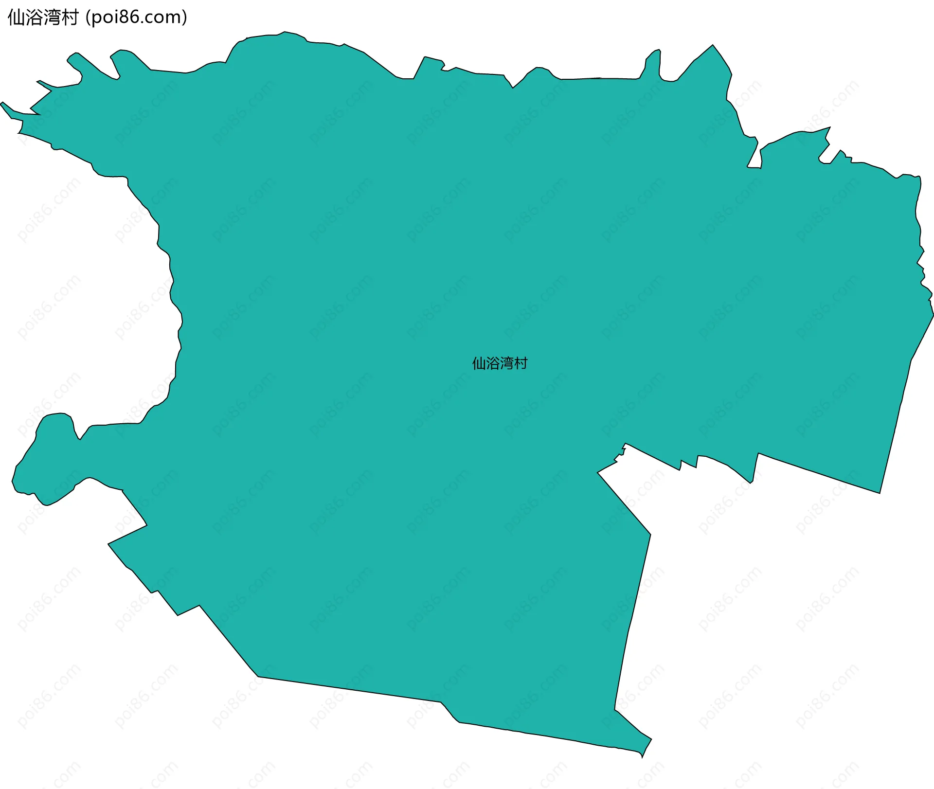 仙浴湾村边界地图