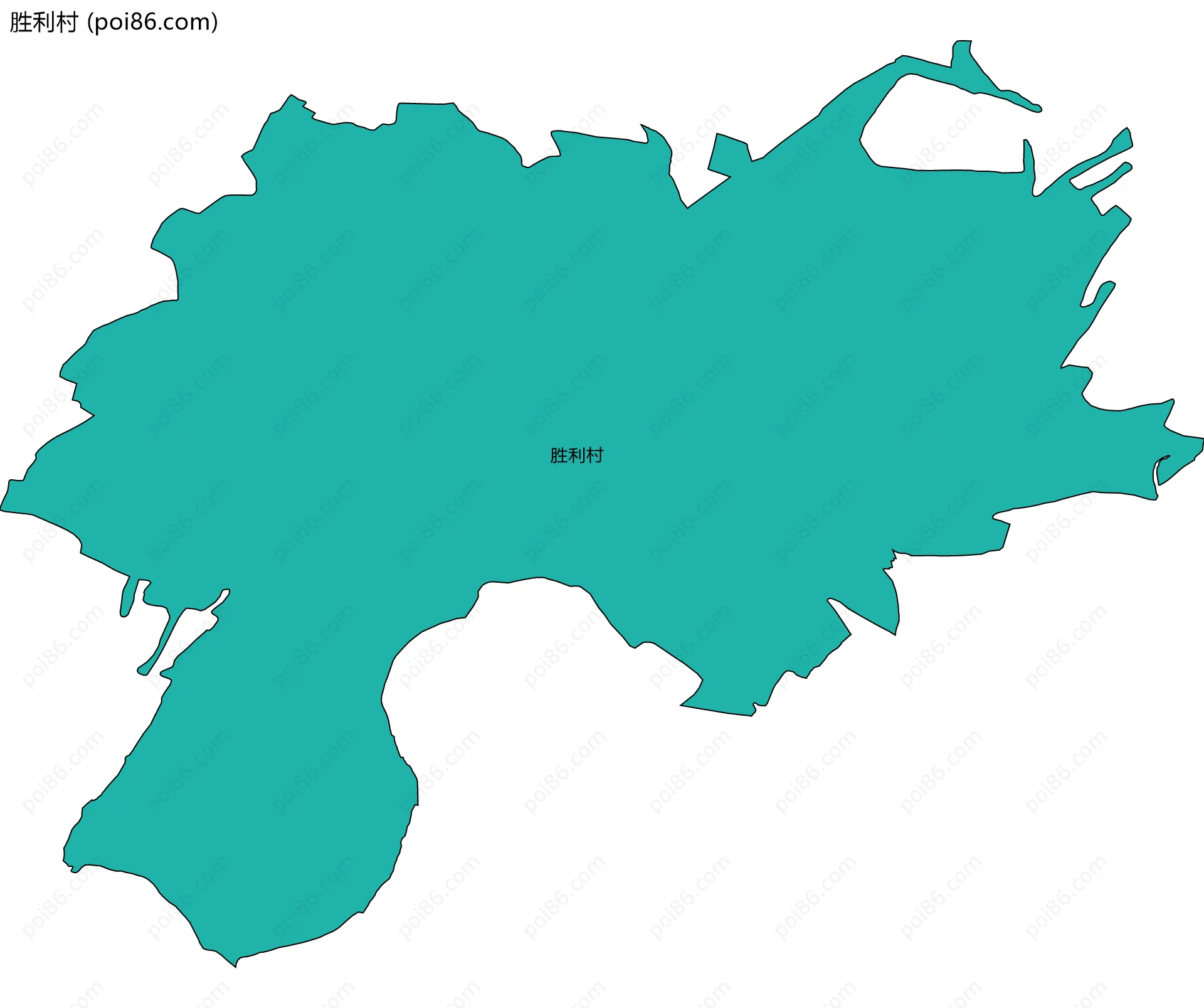 胜利村边界地图