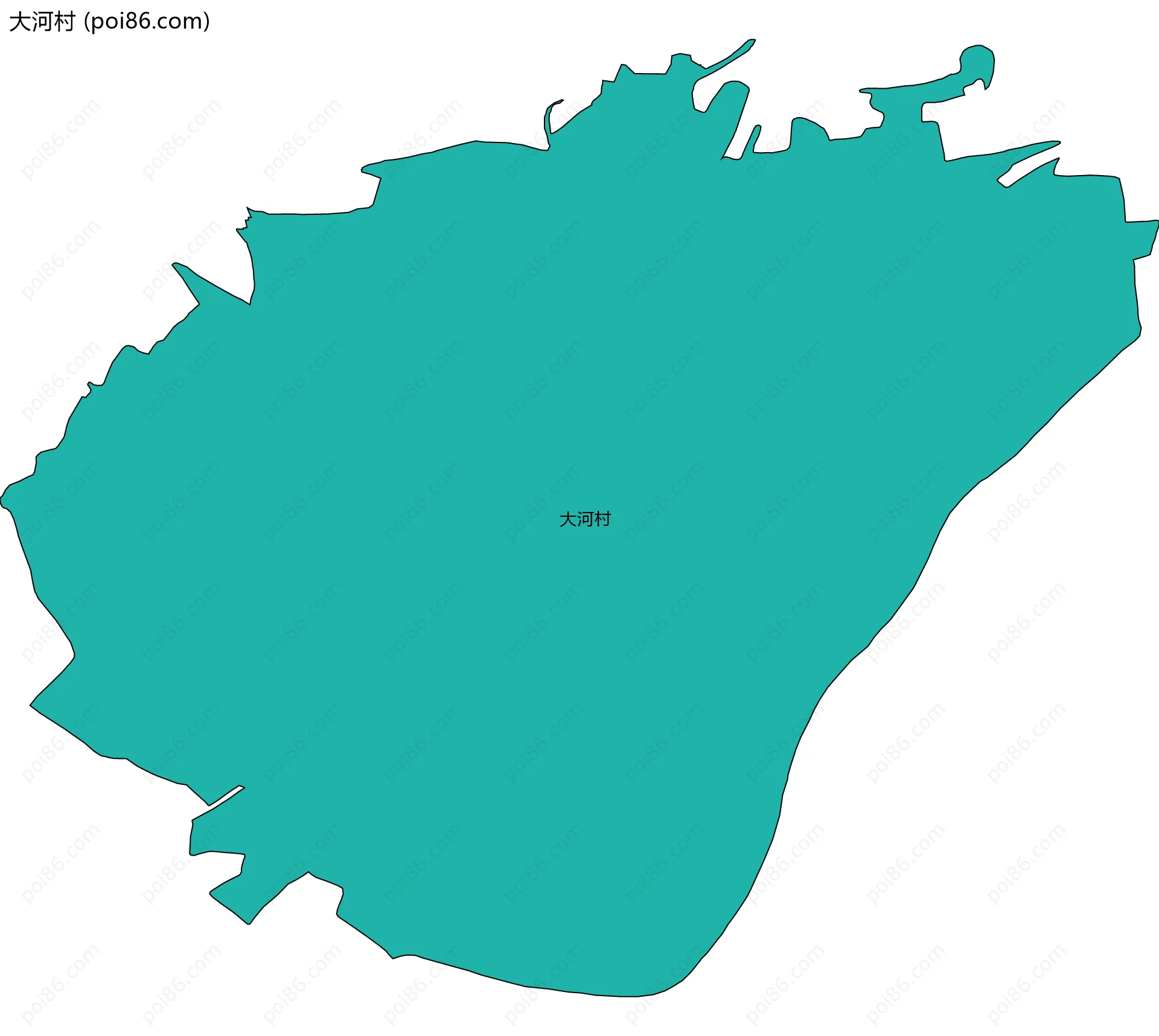 大河村边界地图