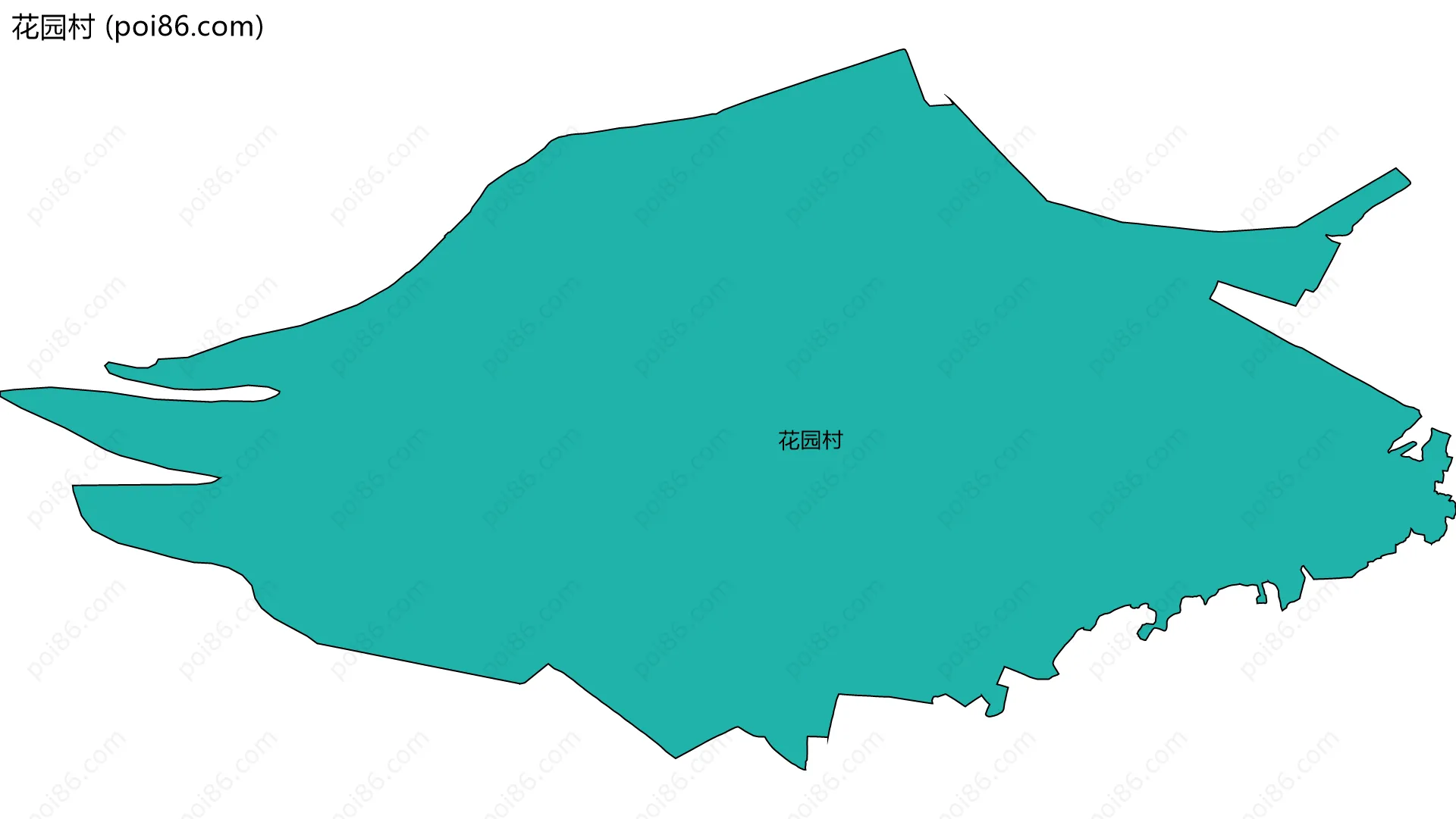 花园村边界地图