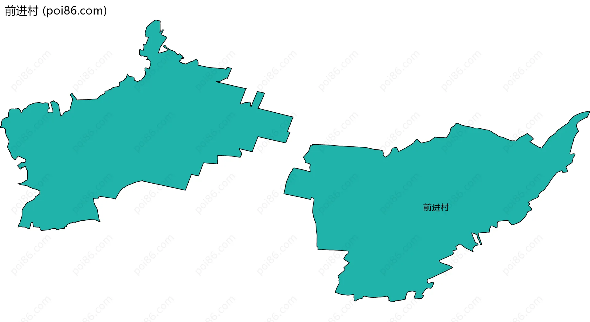 前进村边界地图