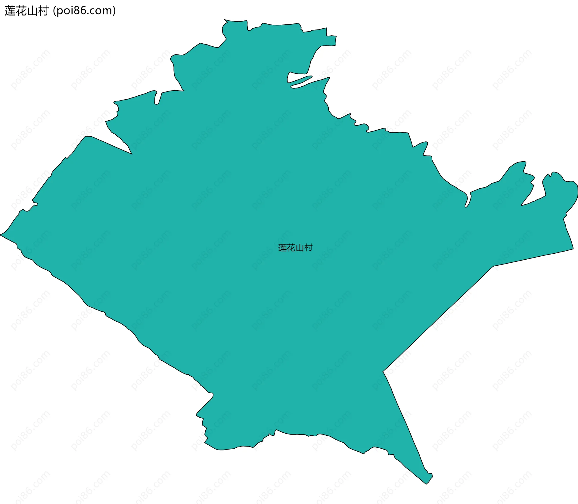 莲花山村边界地图