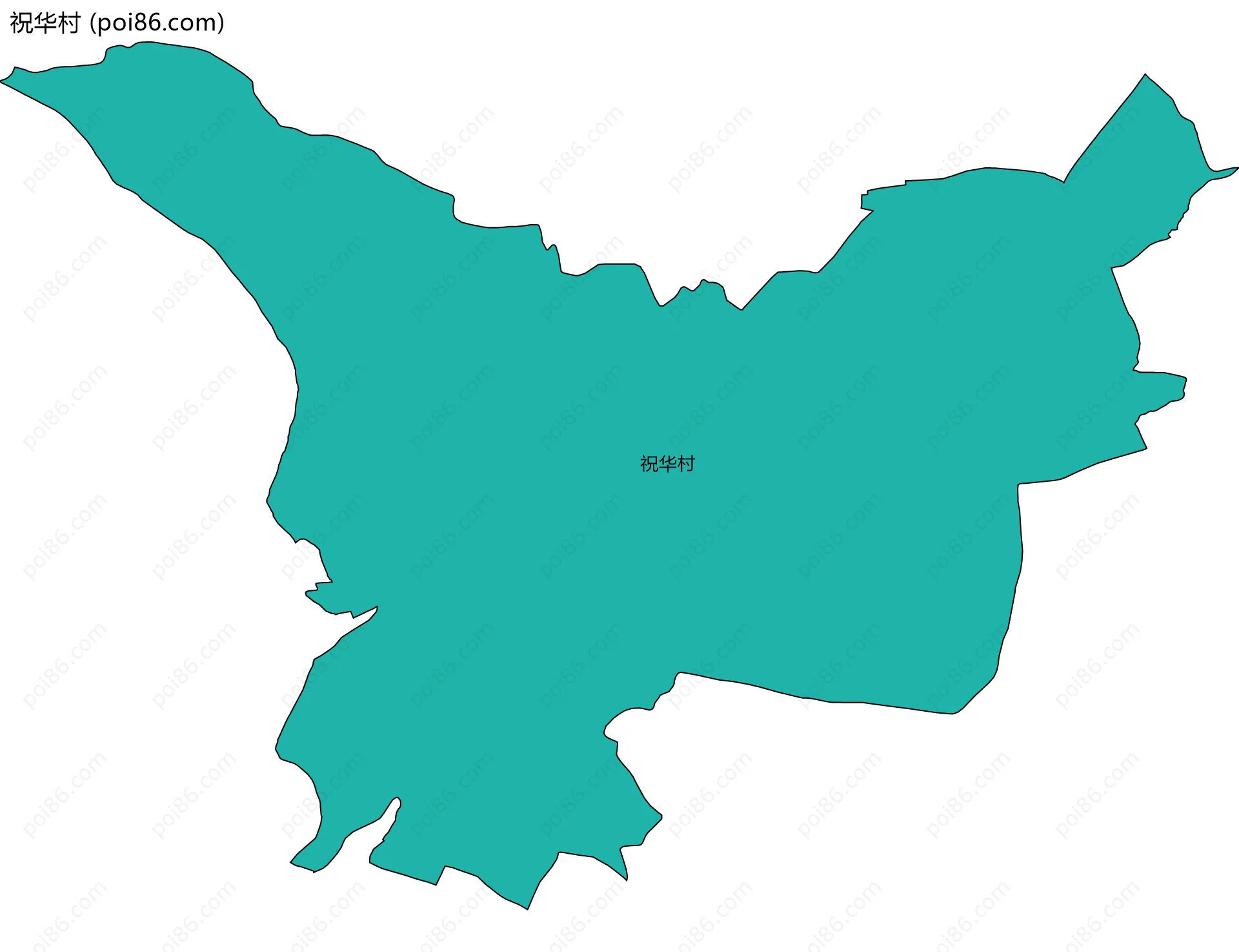 祝华村边界地图