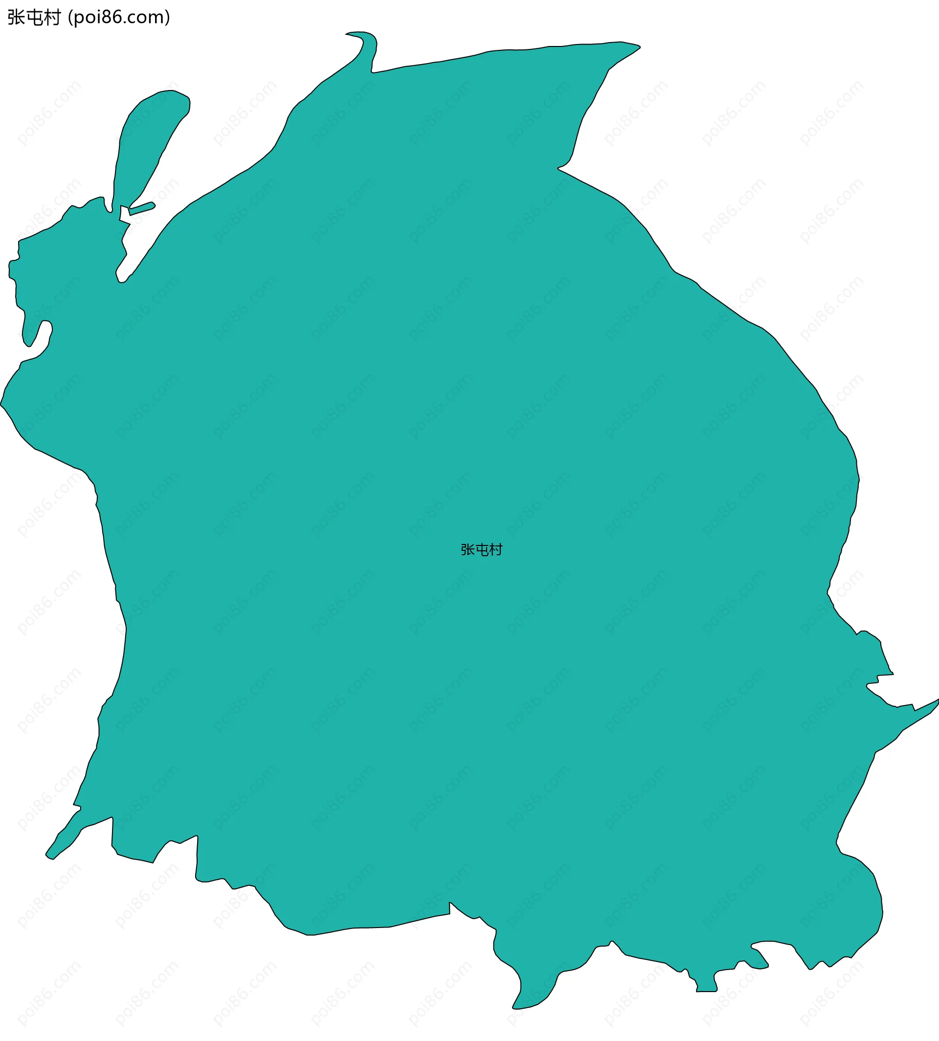 张屯村边界地图