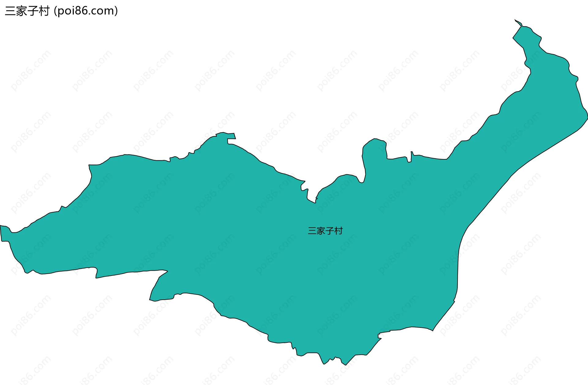 三家子村边界地图