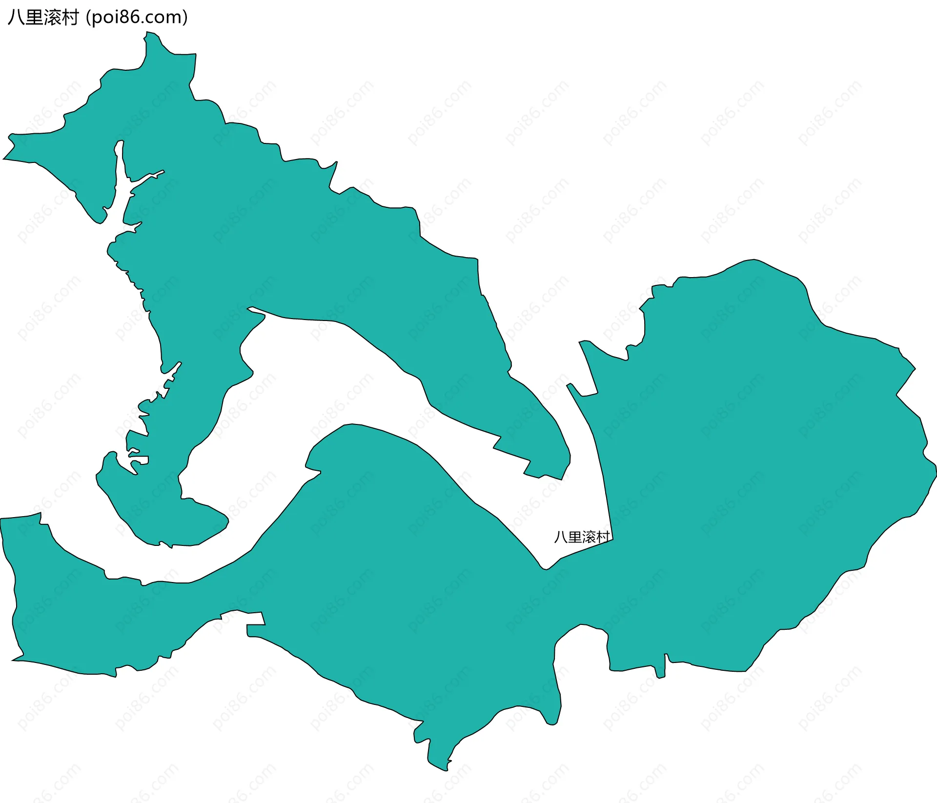 八里滚村边界地图