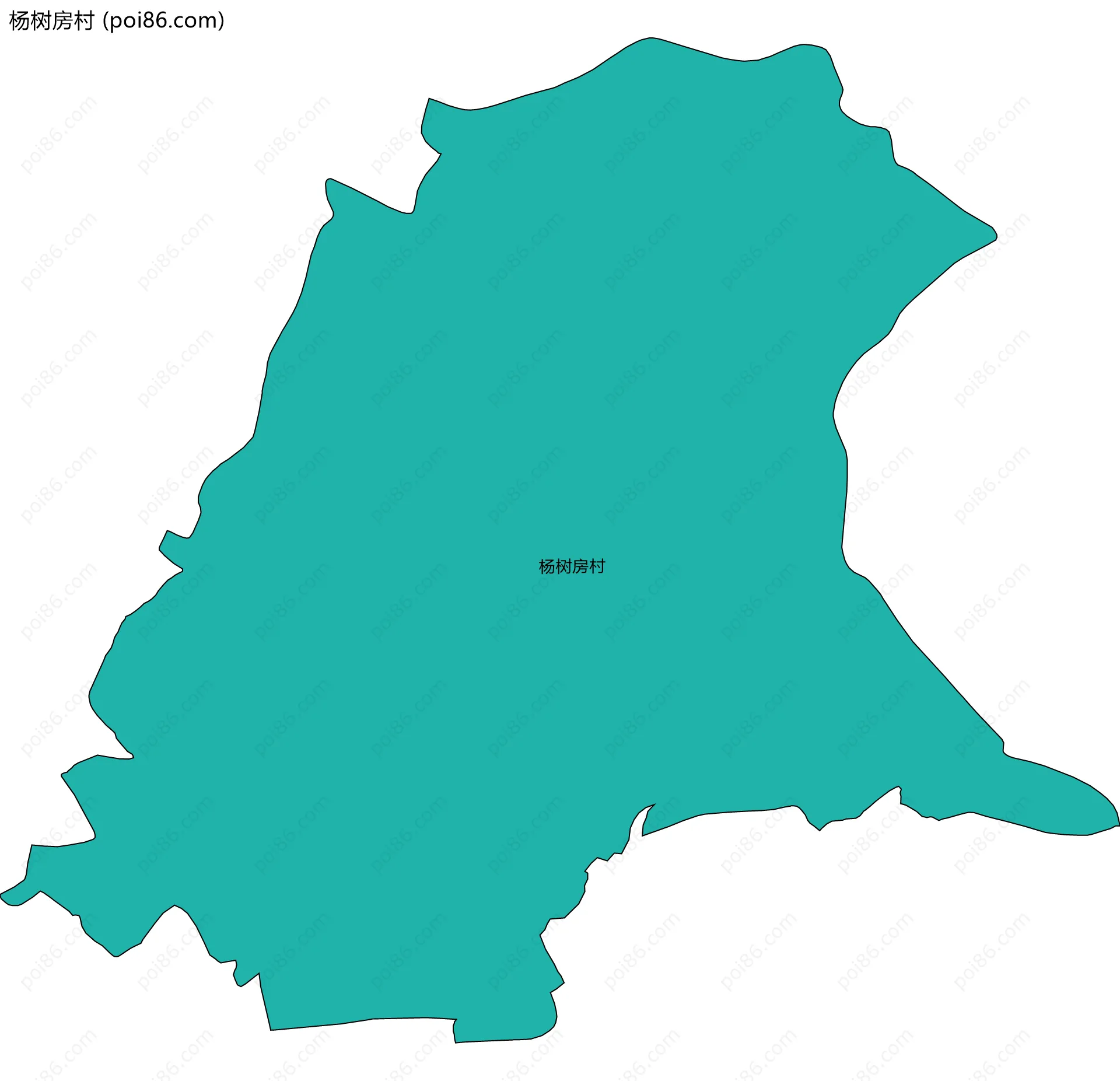 杨树房村边界地图