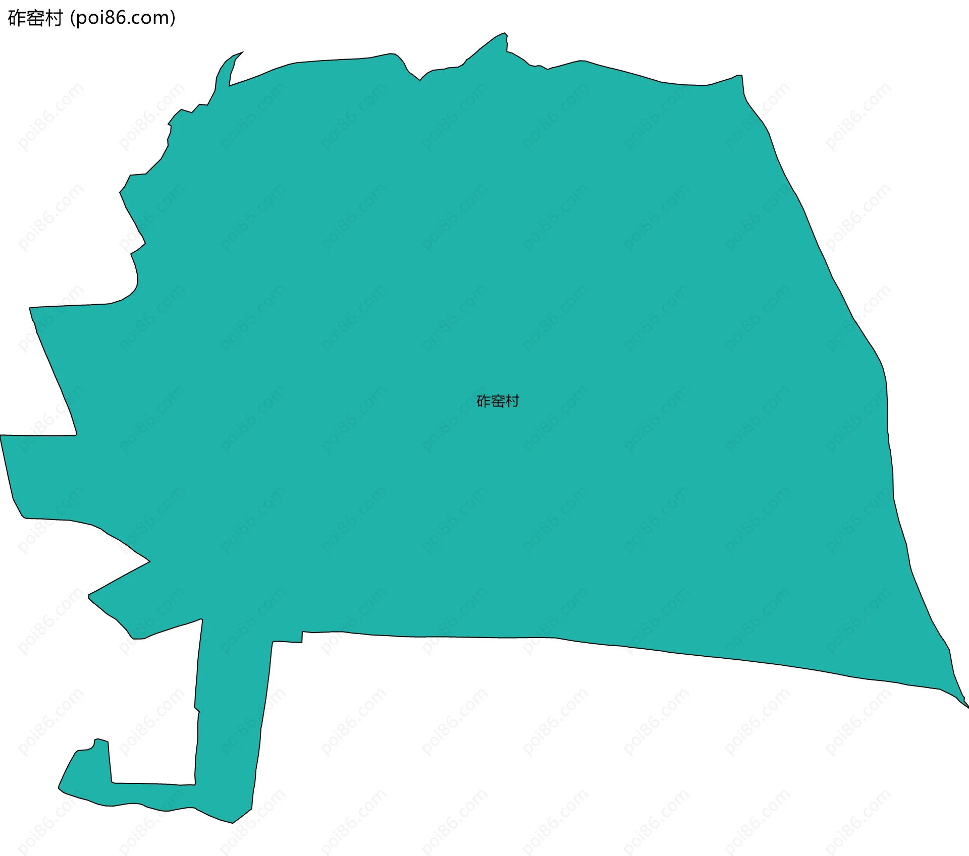 砟窑村边界地图