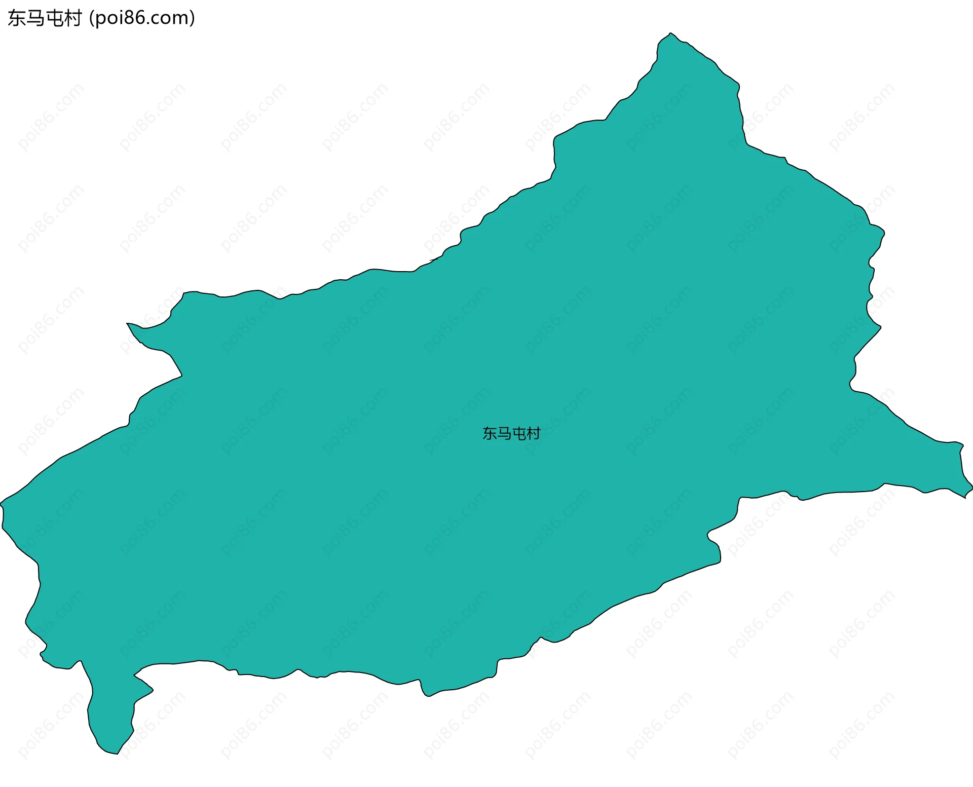 东马屯村边界地图