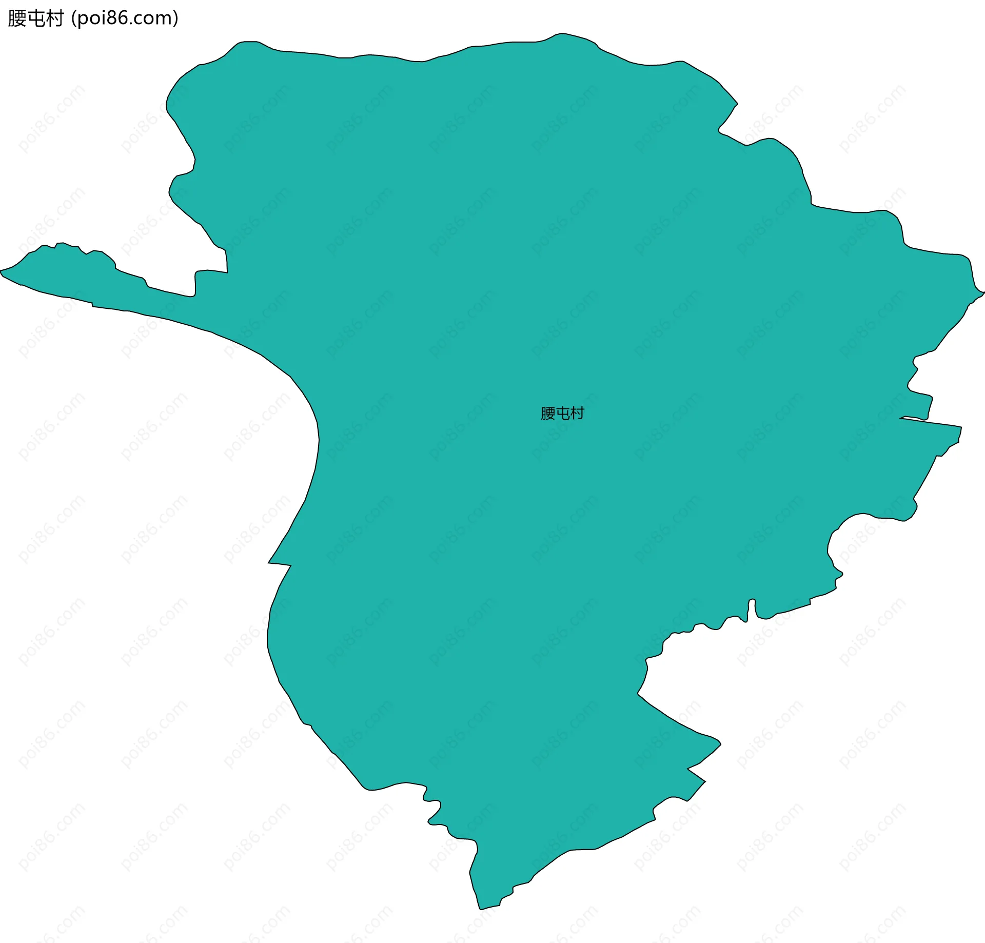 腰屯村边界地图