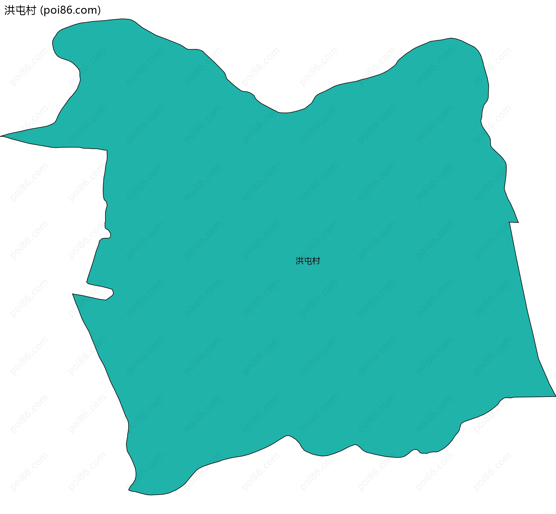 洪屯村边界地图