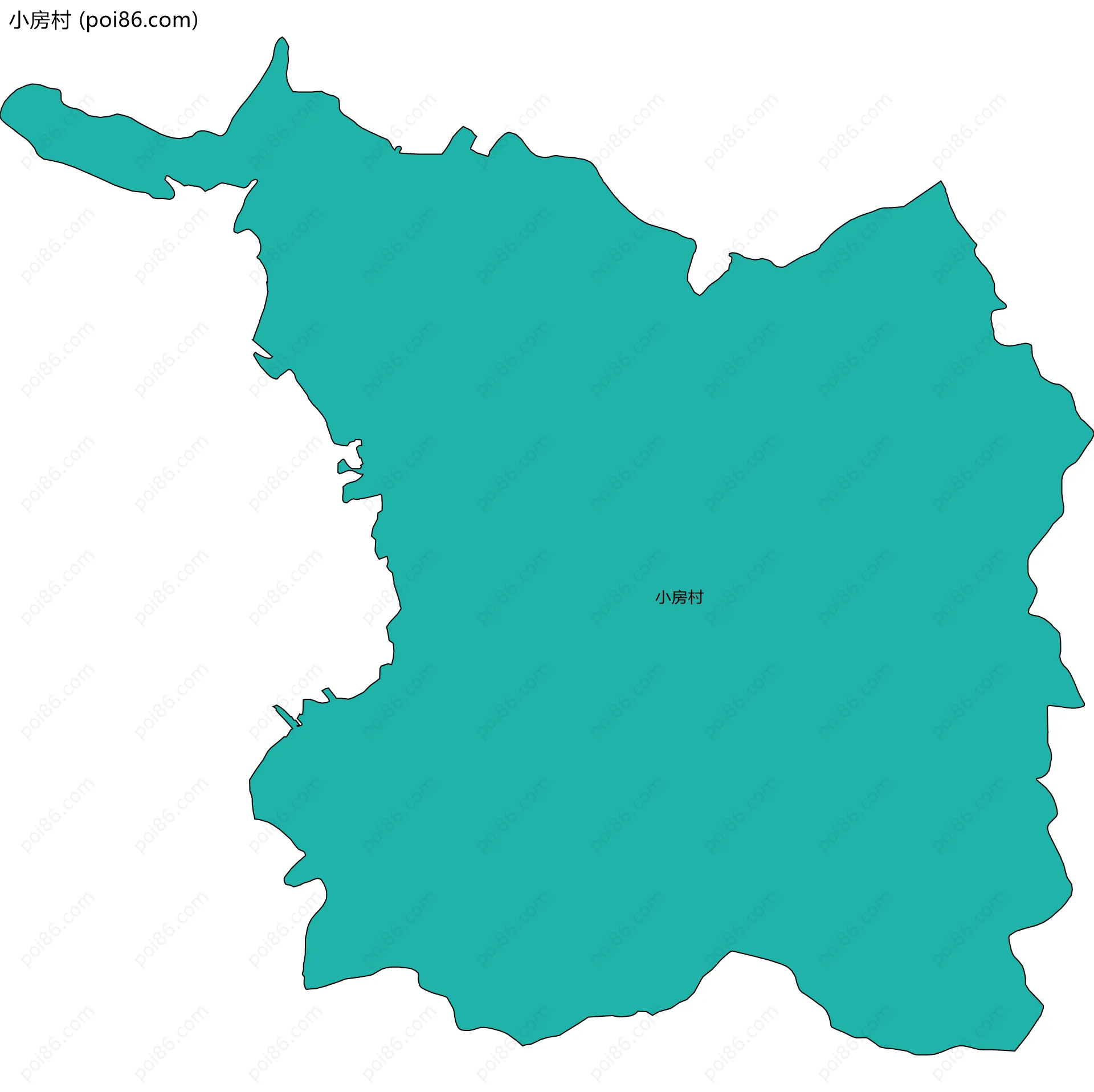 小房村边界地图