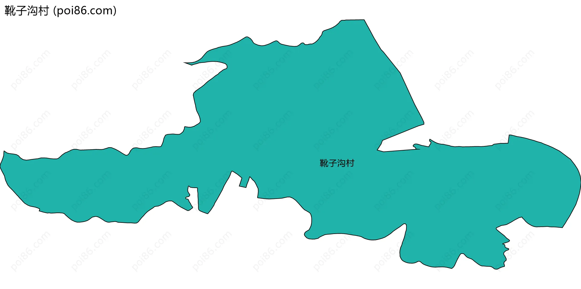 靴子沟村边界地图