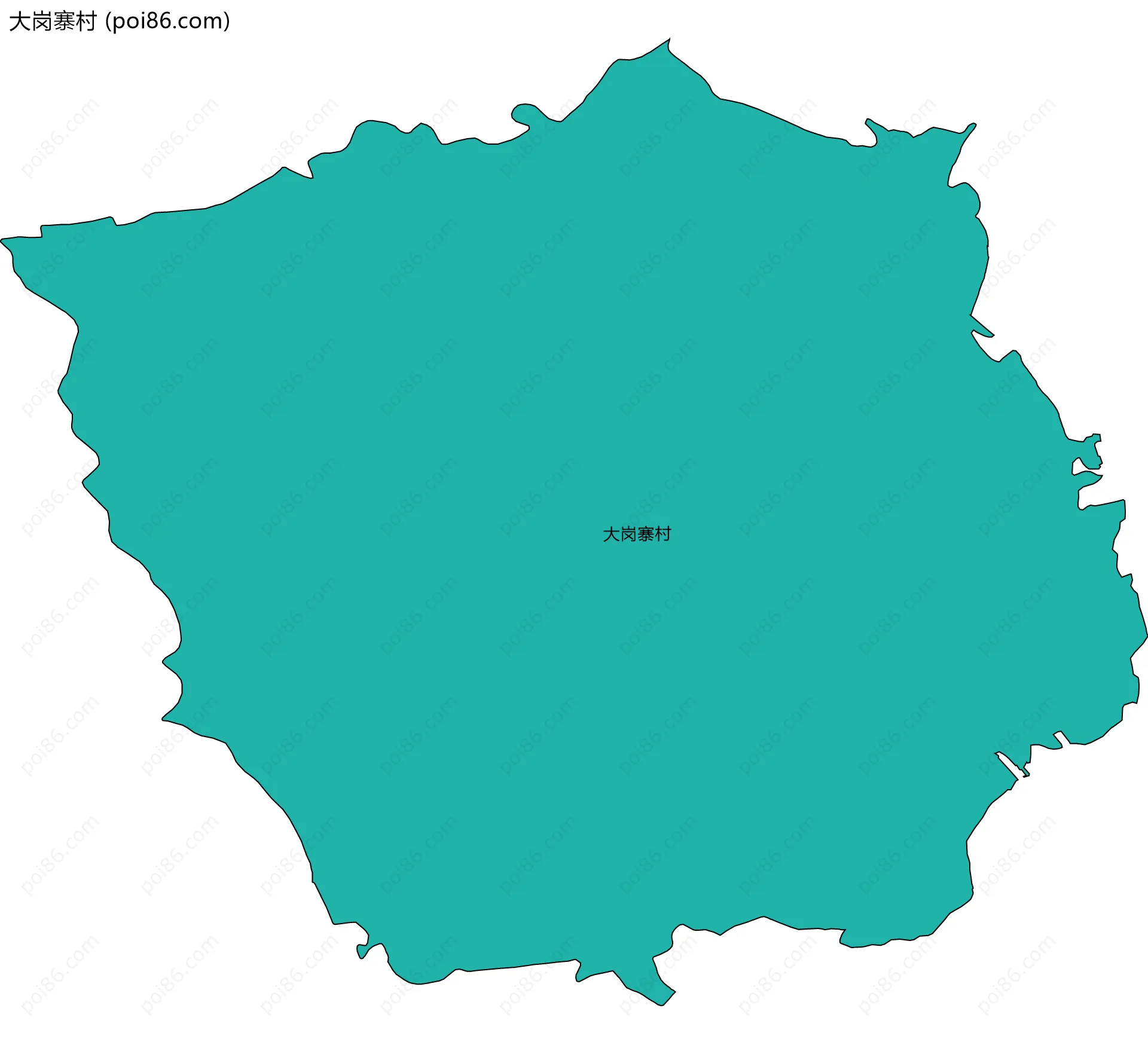 大岗寨村边界地图