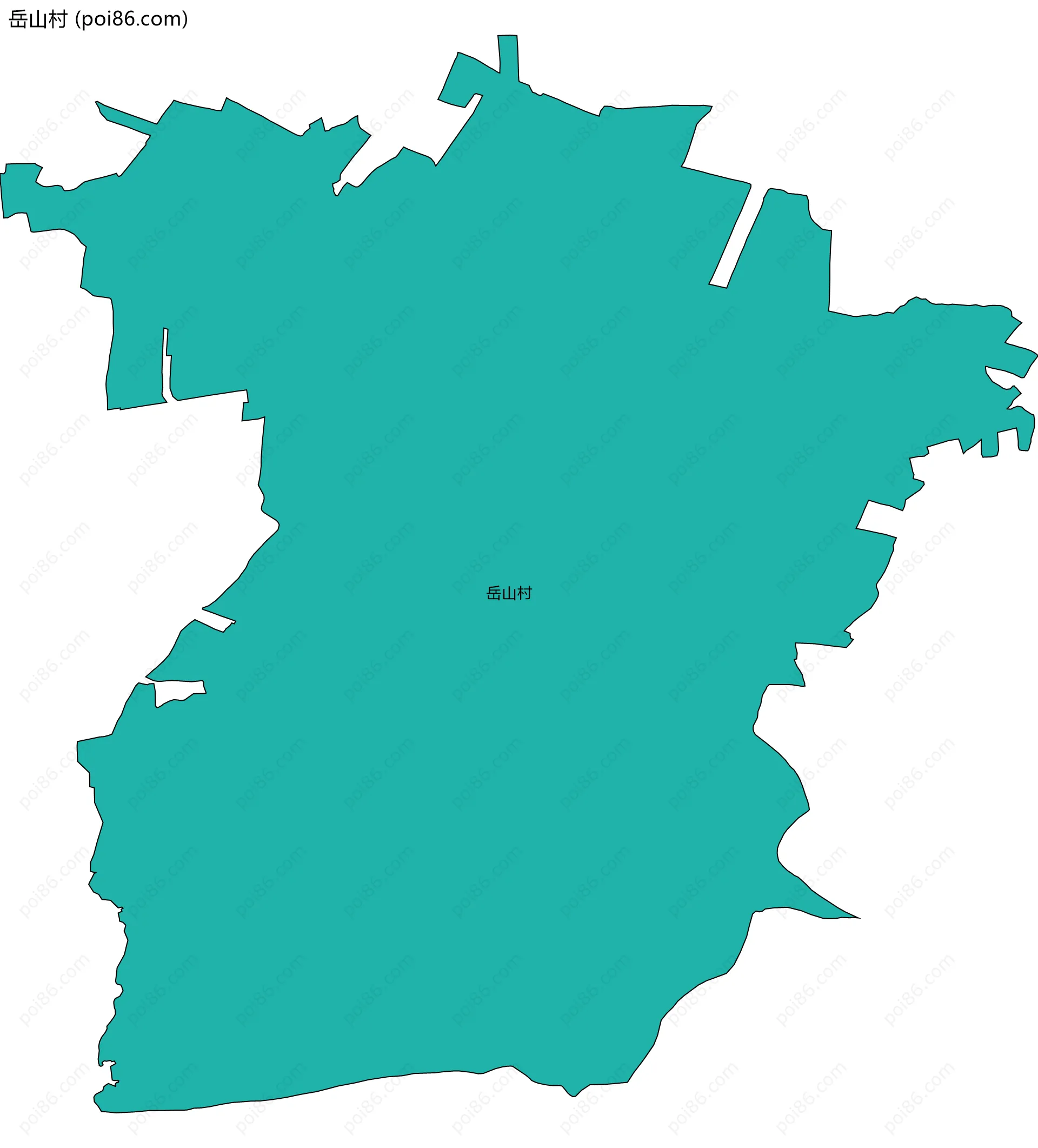岳山村边界地图