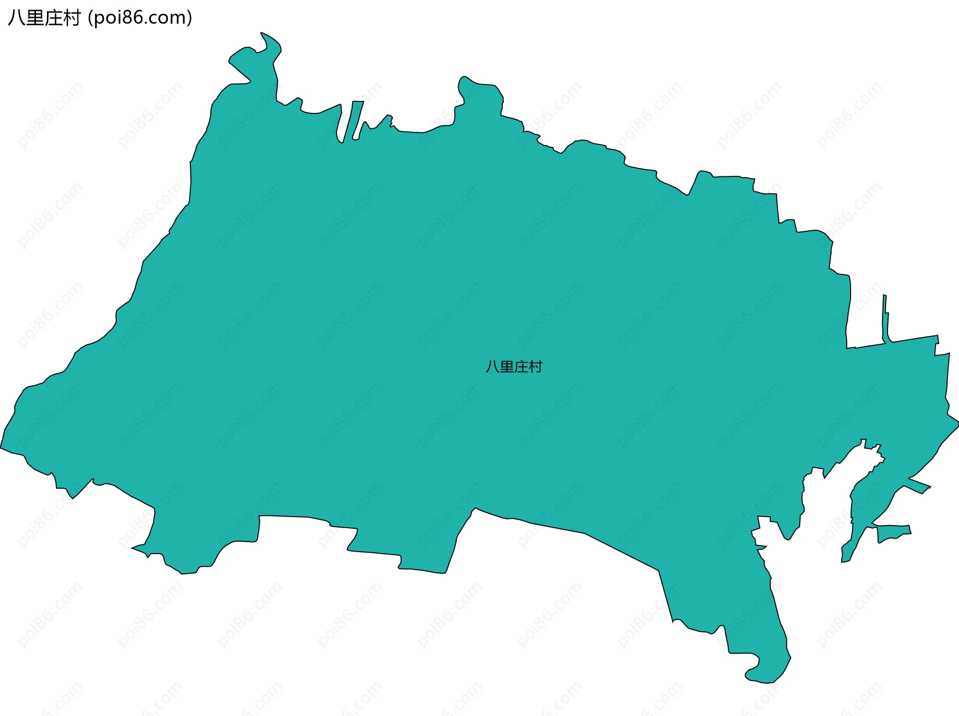 八里庄村边界地图