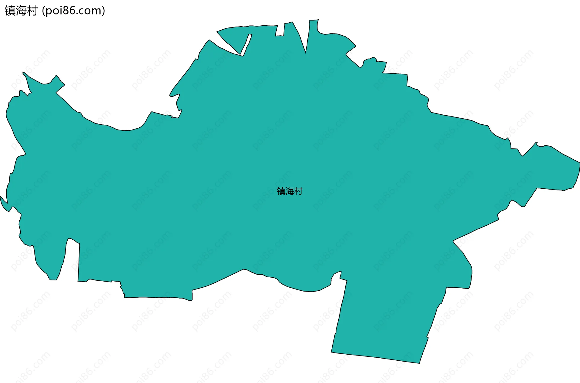 镇海村边界地图