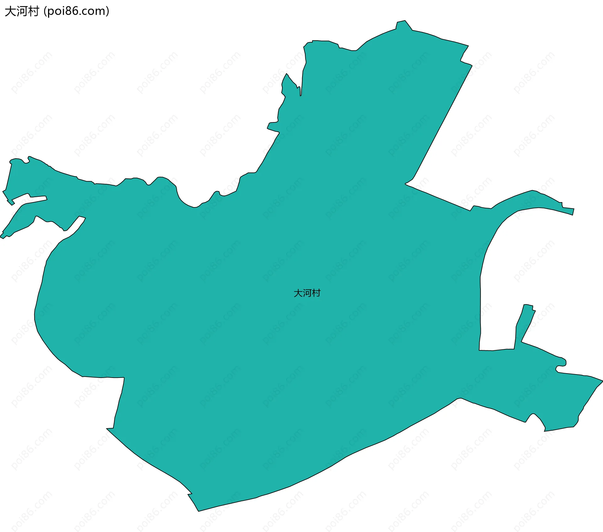 大河村边界地图