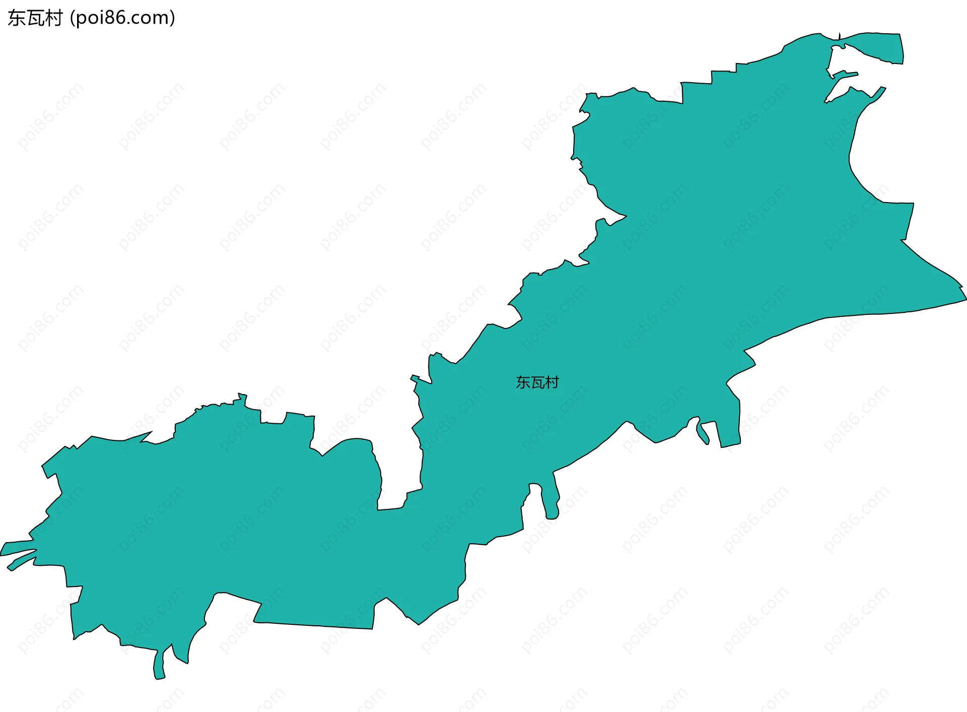 东瓦村边界地图