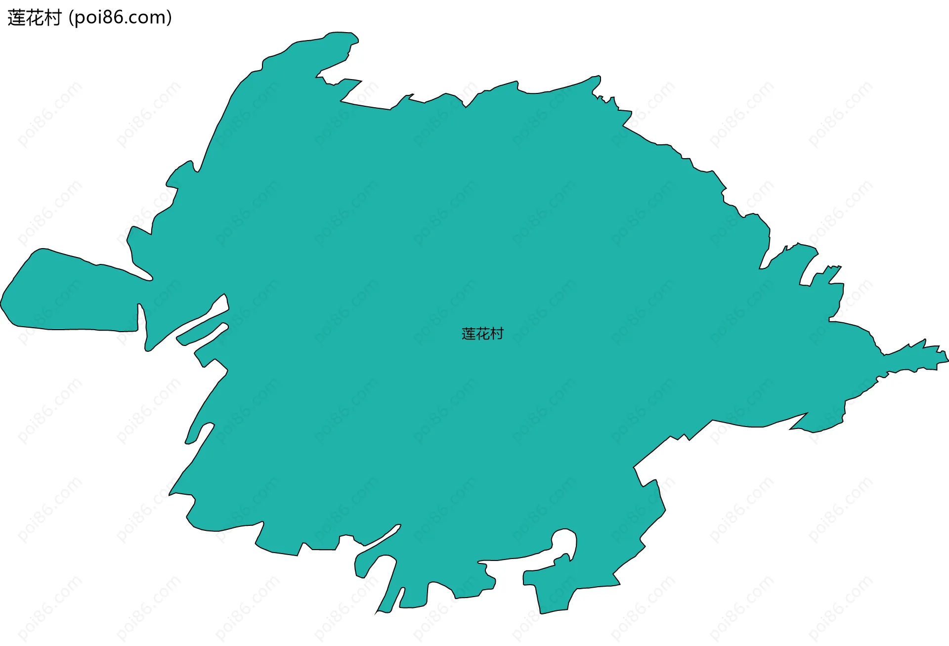莲花村边界地图