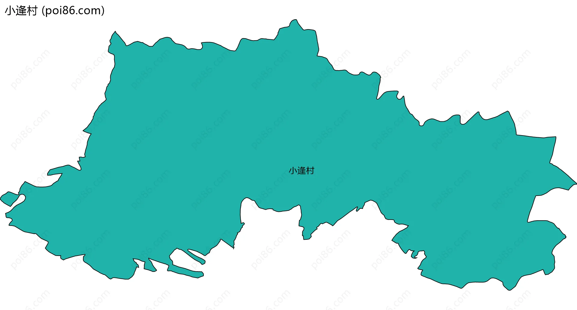 小逄村边界地图