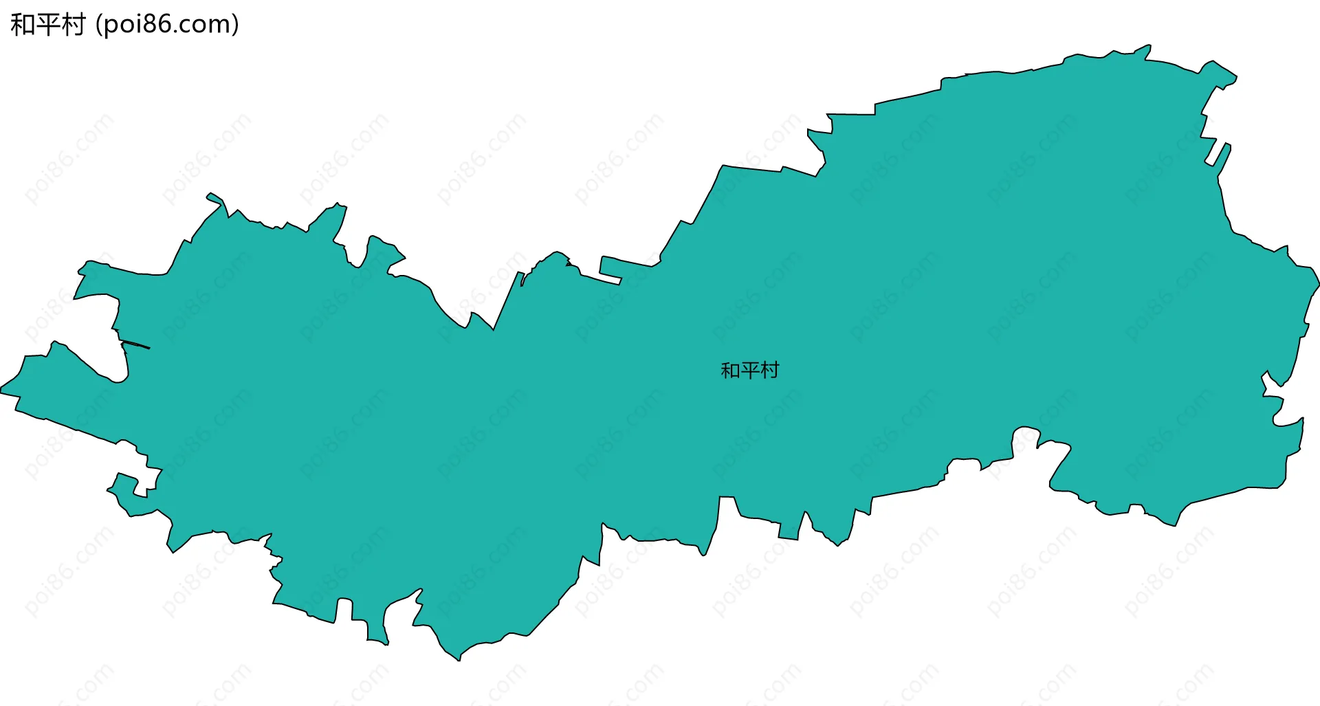 和平村边界地图