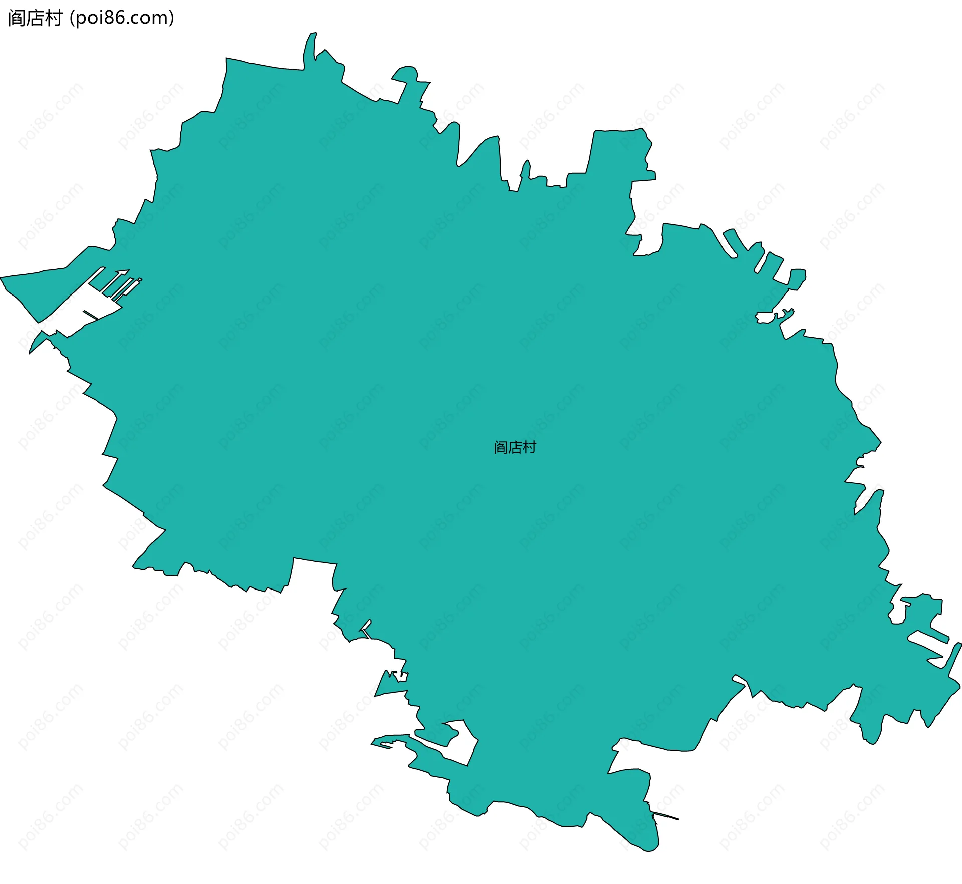 阎店村边界地图